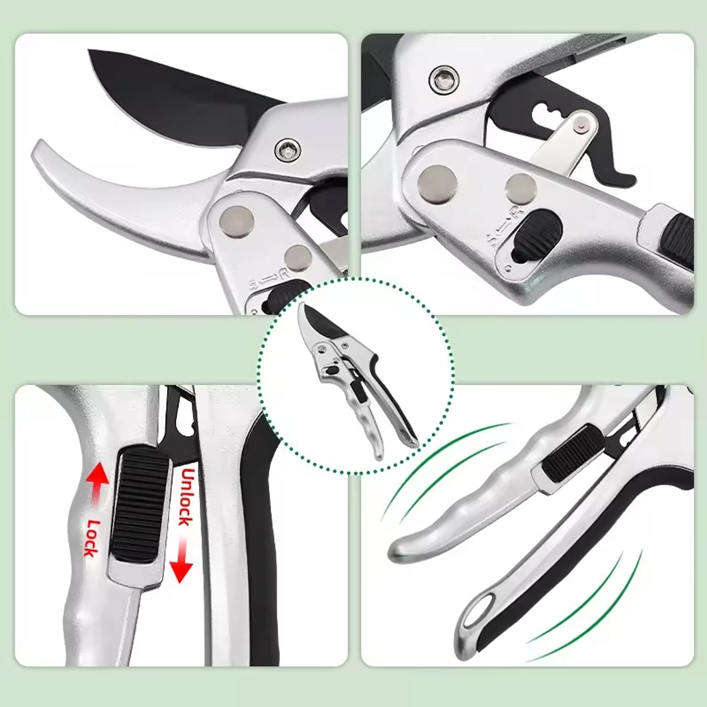 Pruning Shear Garden Shear Steel Hand Shears 20 Cm  8 Inch (1 Pc) - Happy Price - Image 3