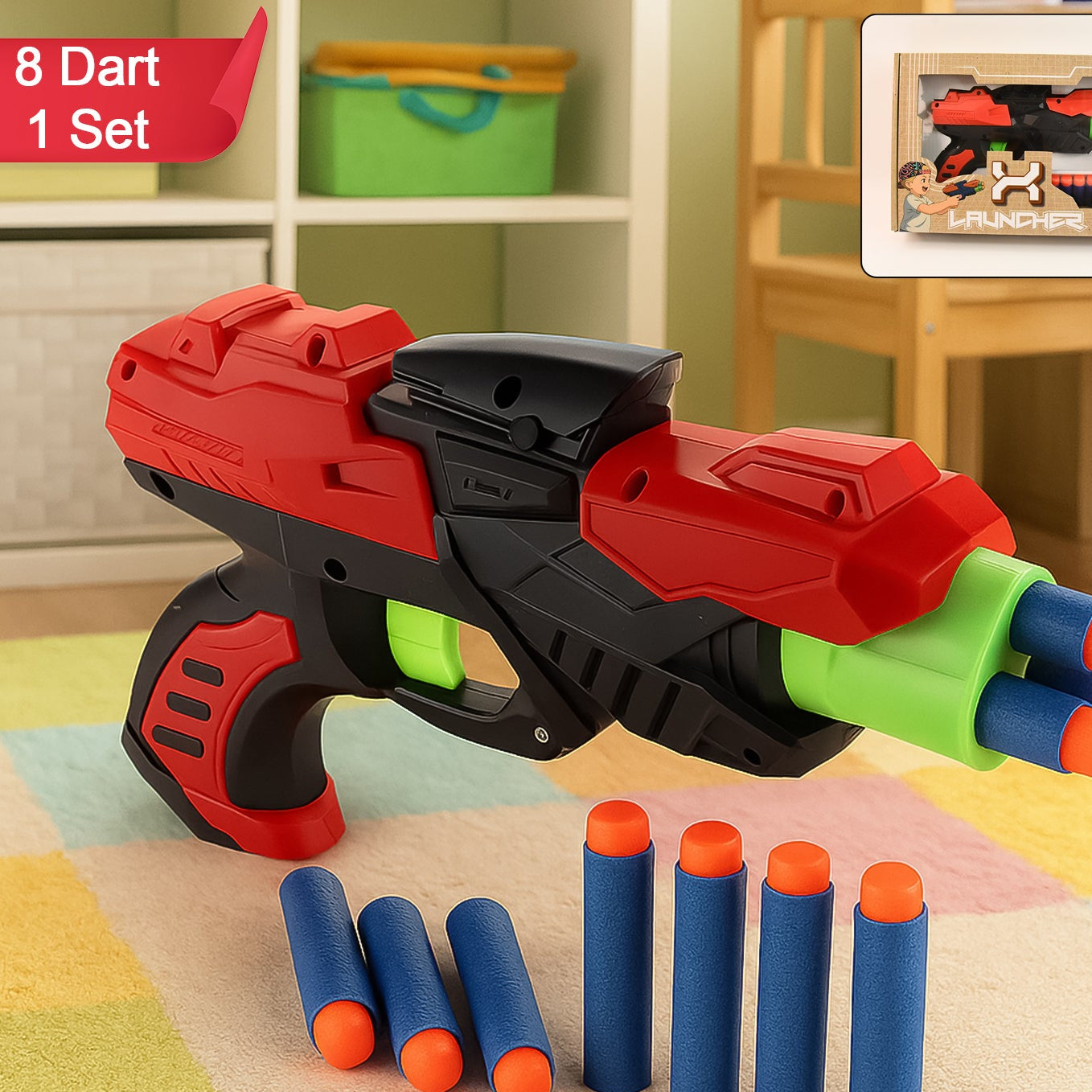 X Launcher Soft Bullet Dart Gun Toy For Kids Set - Happy Price - Image 1