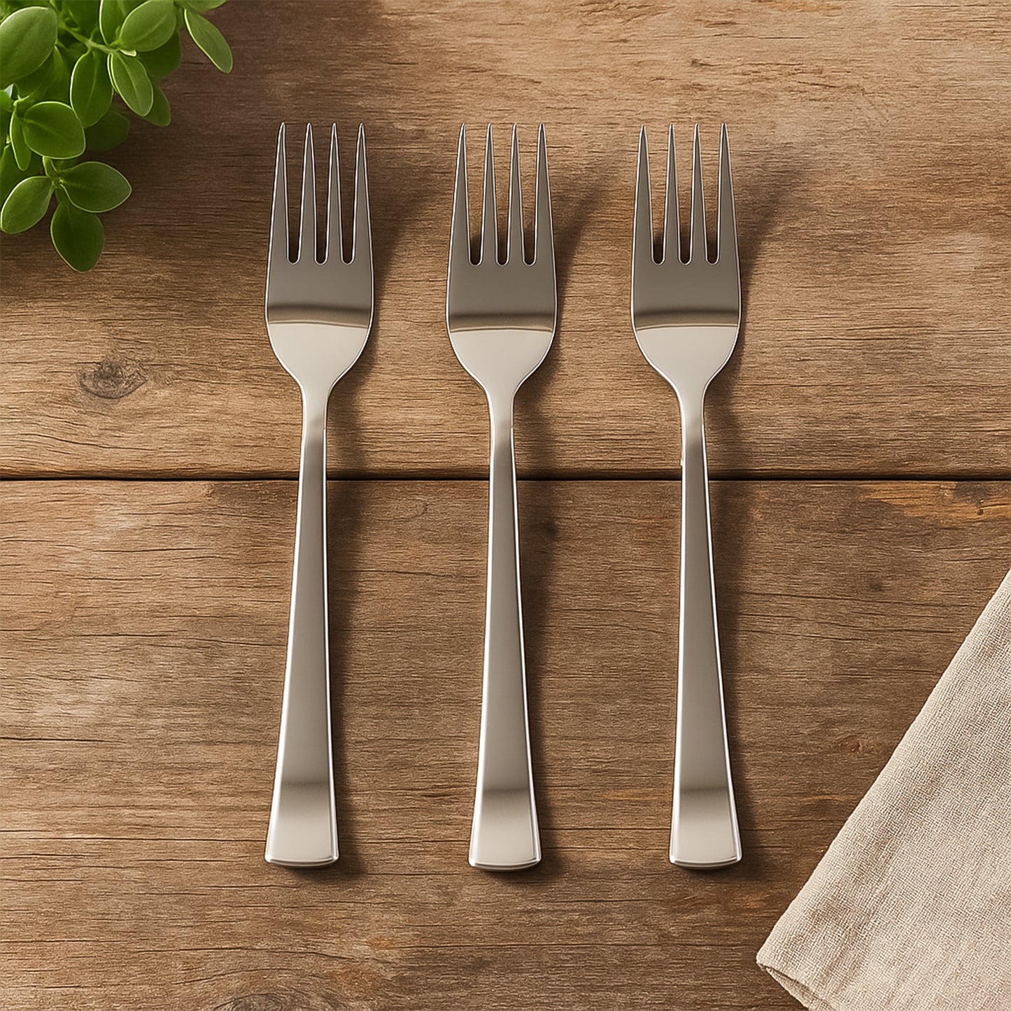 Stainless Steel Dinner Forks - Set of 3 Pcs - Happy Price - Image 6