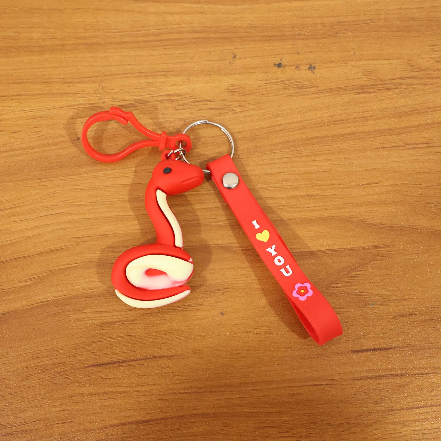 Cute Cartoon Snake Keychain with "I Love You" Strap - 1 Pc - Happy Price - Image 7