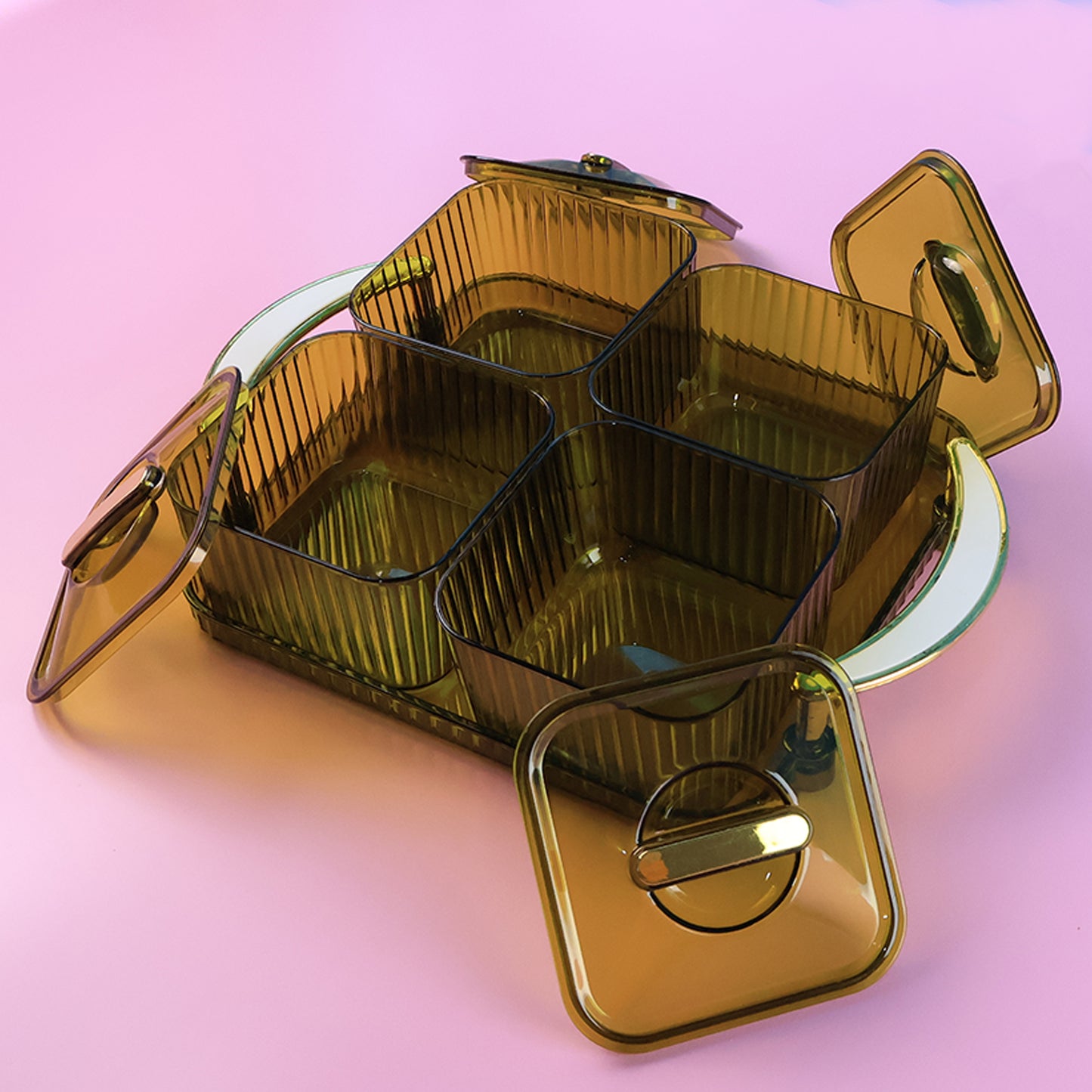 Luxury Delight 4-piece Dryfruit Storage Box (1 Set) - Happy Price - Image 4