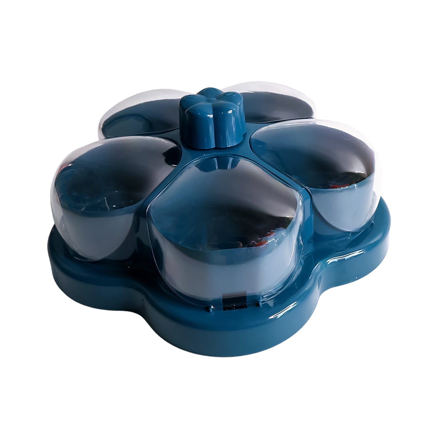 Lotus Shape Rotating Snack Organizer Box with Compartments (1 Pc) - Happy Price - Image 4
