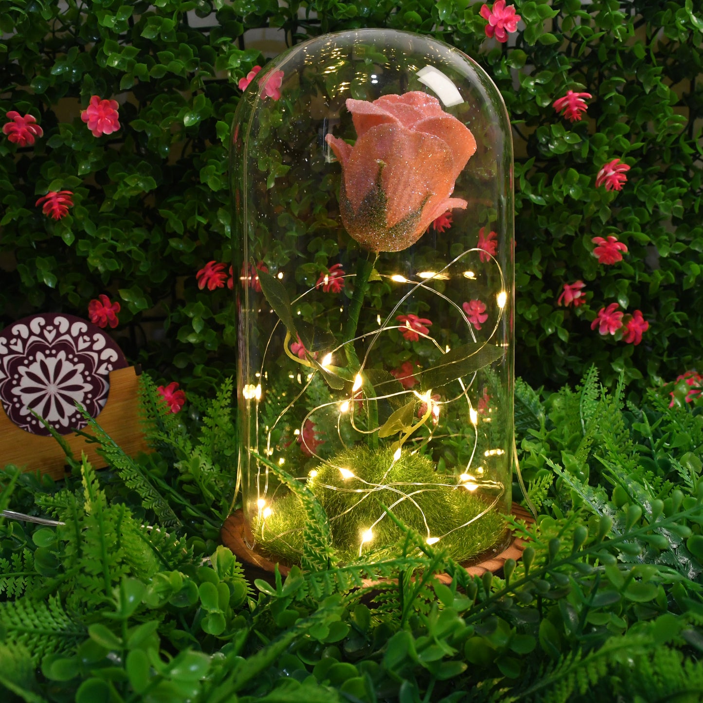 Glass Flower With Led Light Great Gift (1 Set) - Happy Price - Image 2