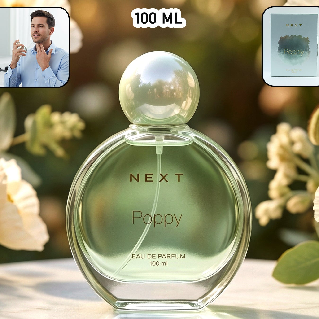 Next Premium Poppy Eau De Perfume 100 ML - Long Lasting Floral Scent - Great Price - Image 1