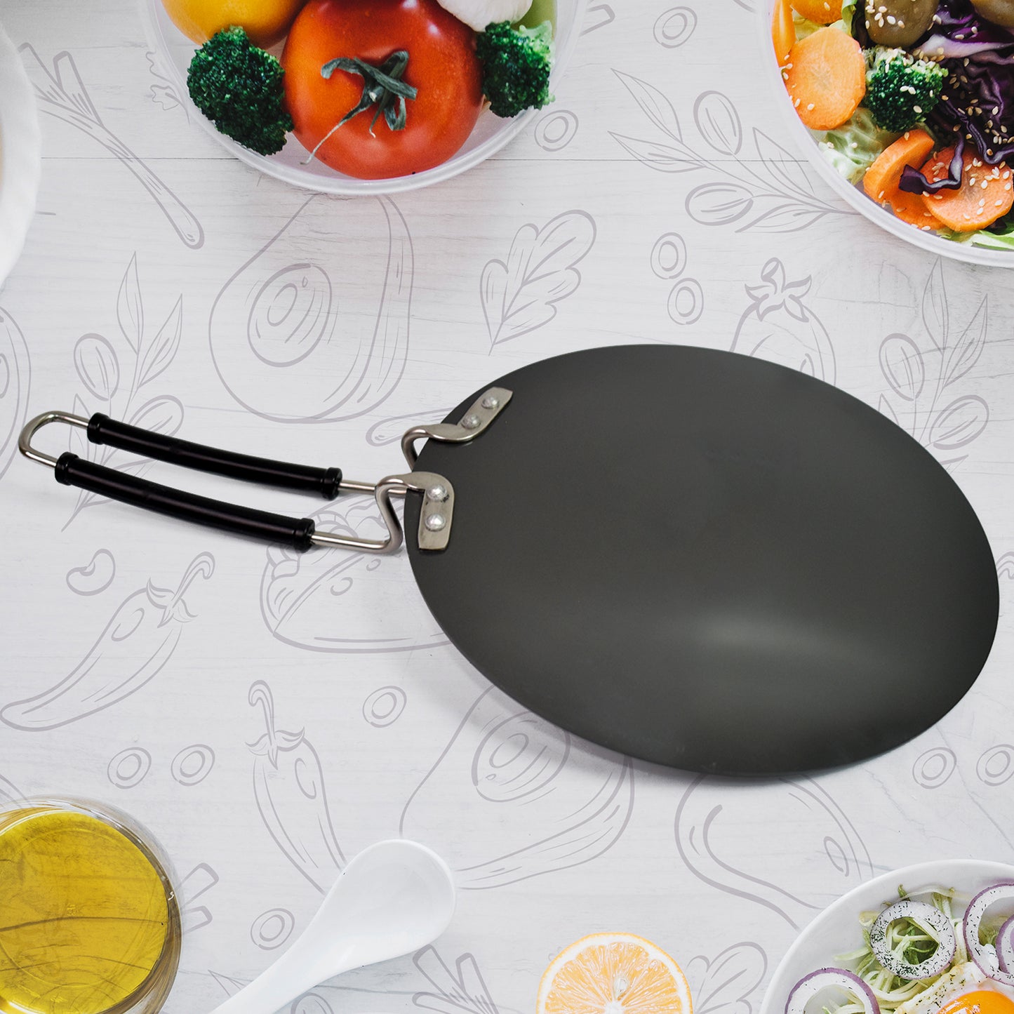 Multi Purpose Aluminium Rays Roti Tawa (9 Inch) - Happy Price - Image 3