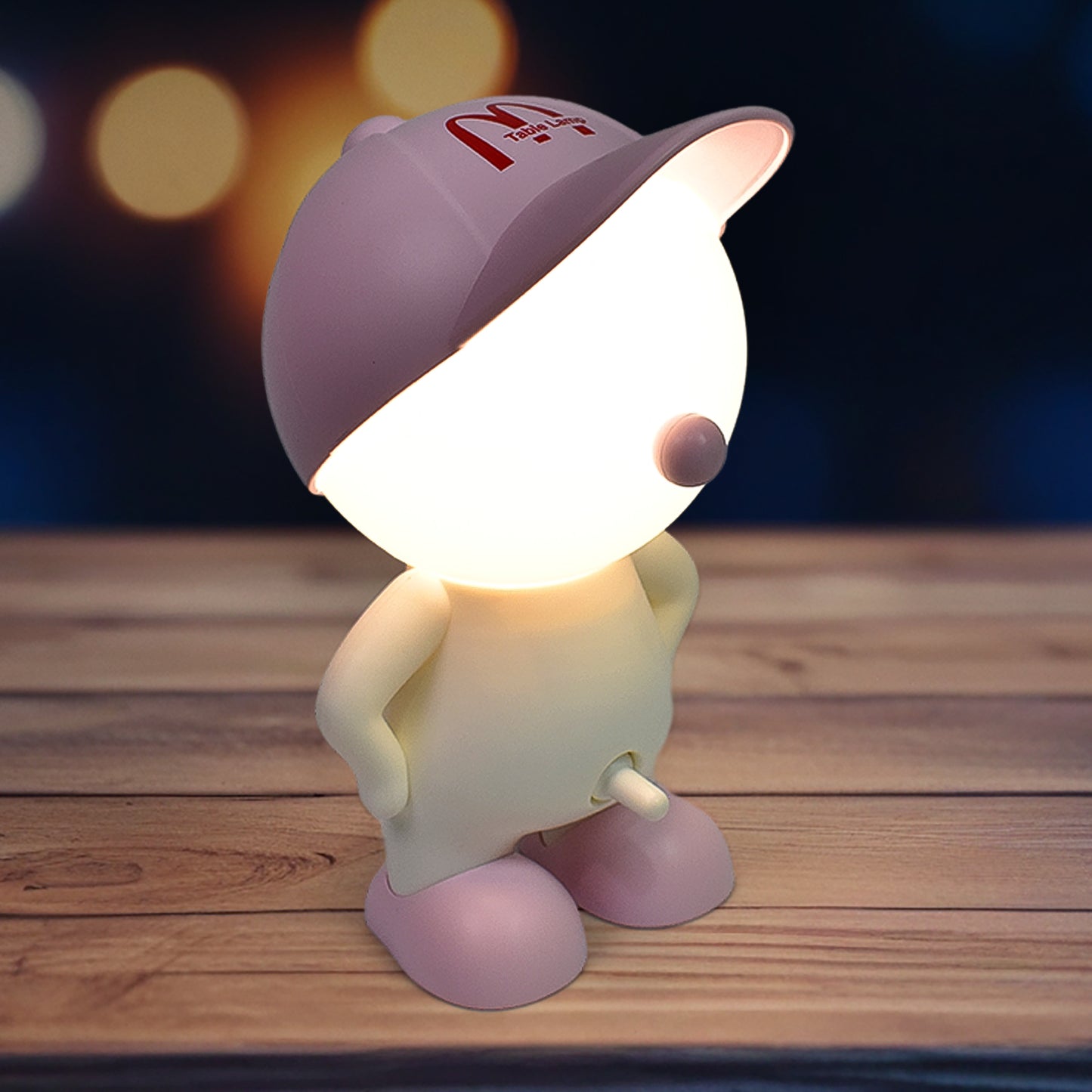 Cute Lovely Cartoon Design Led Desk Night Light With Plastic Head Cap (1 Pc) - Happy Price - Image 2