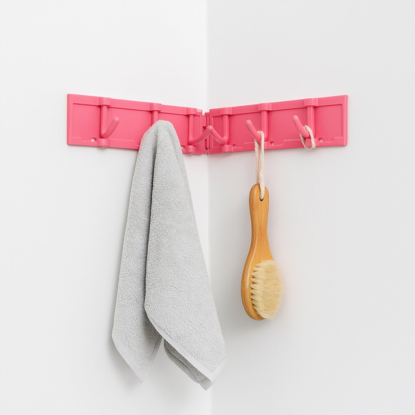 Rotating 6-Hook Wall Hanger - Foldable & Adhesive Organizer (1 Pc) - Happy Price - Image 3