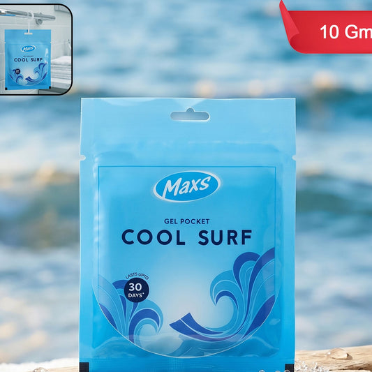 Maxs Cool Surf Gel Air Freshener Pocket Long Lasting 10 Gm
