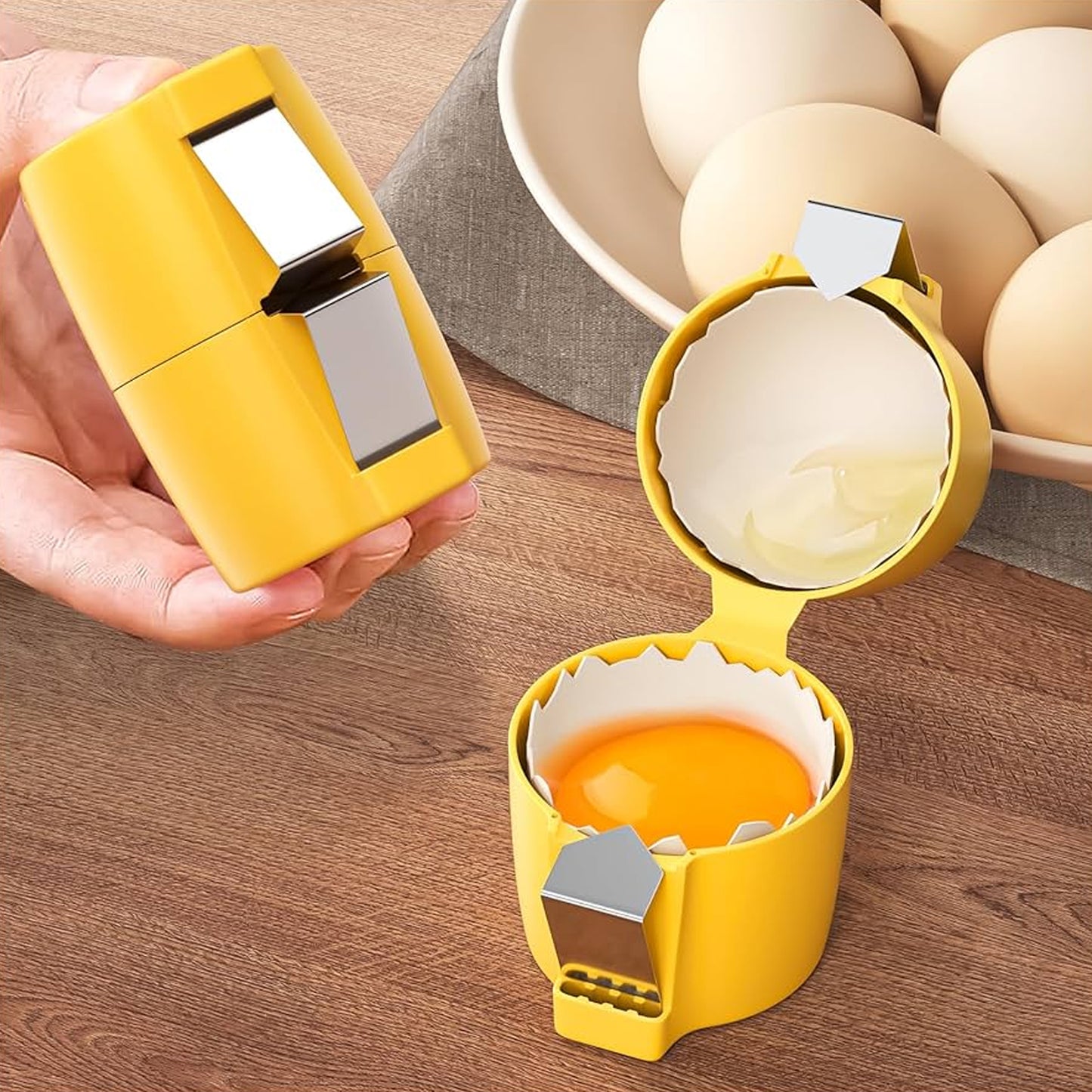 Egg Shell Opener Egg Cracker Tool For Raw Eggs Handheld (1 Pc) - Happy Price - Image 3