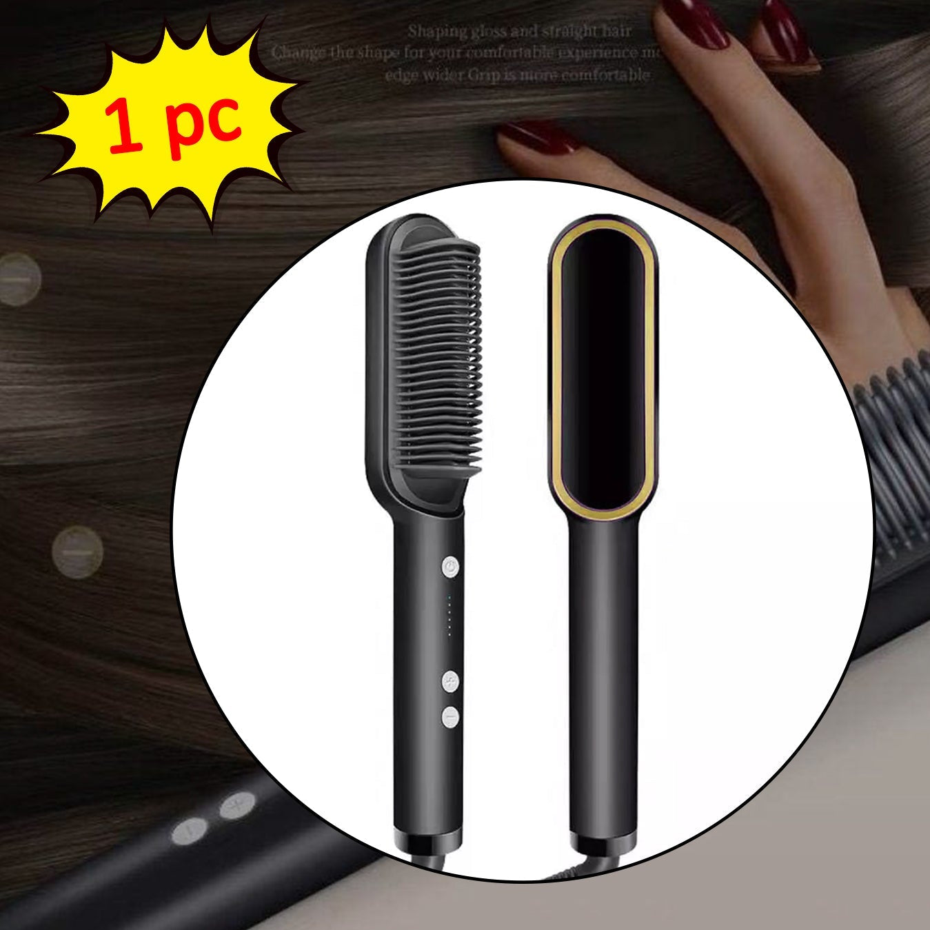Hqt-909b Hair Straightener Used While Massaging Hair Scalps And Head. - Happy Price - Image 1