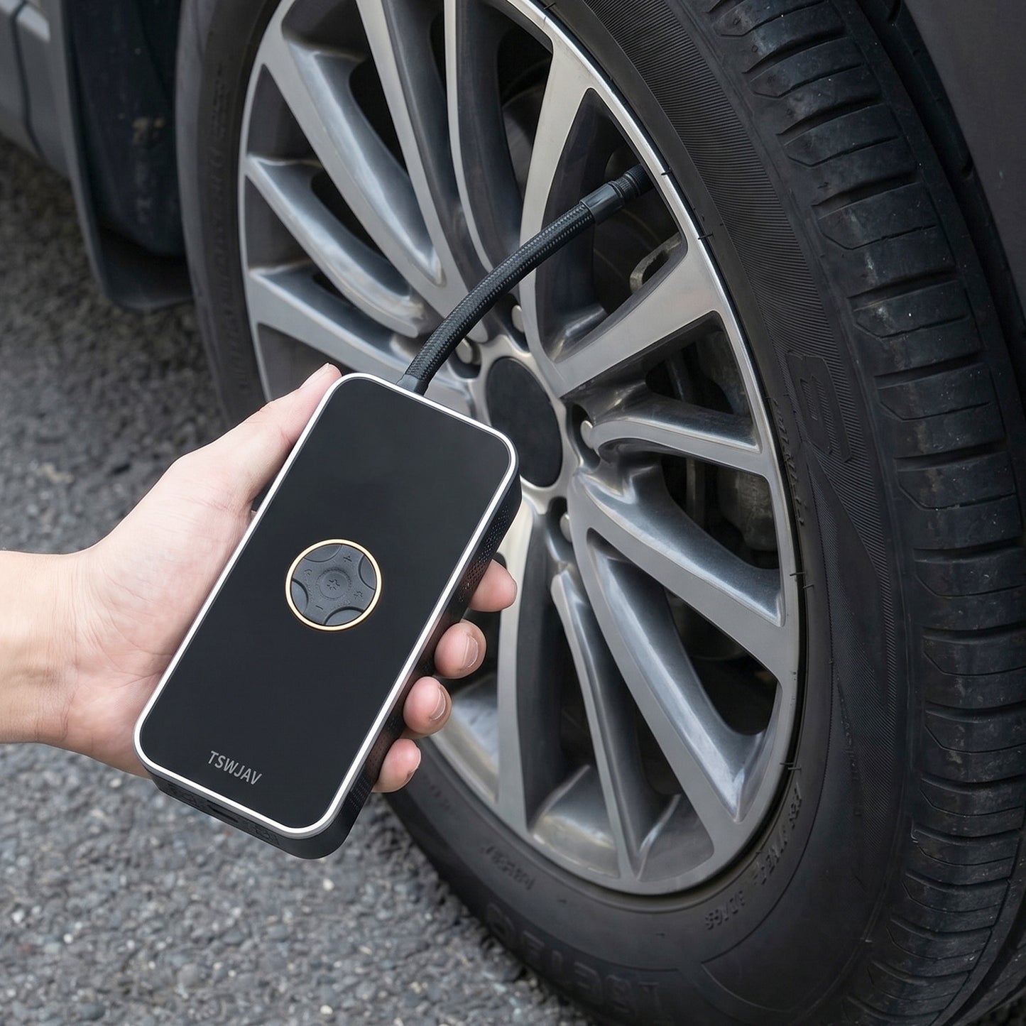 Rechargeable Wireless Tyre Inflator for Cars & Bikes - Portable Air Pump with Digital Display - Happy Price - Image 4