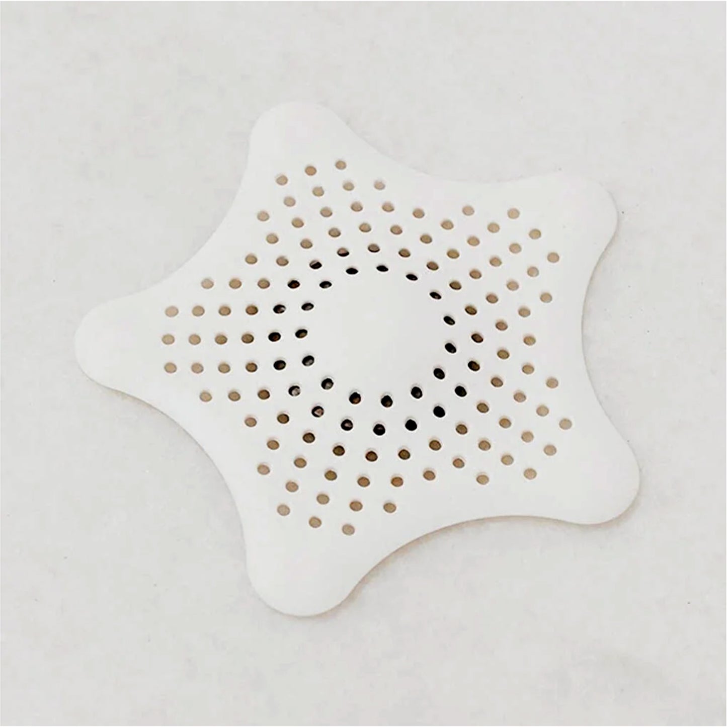 White Silicone Star Shaped Sink Filter Bathroom Hair Catcher Drain Strainers For Basin - Happy Price - Image 7