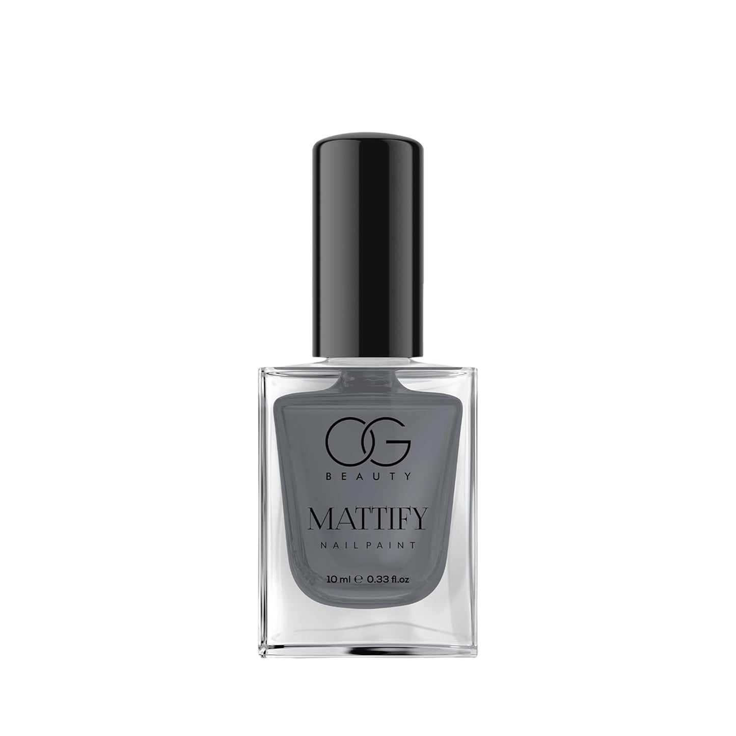 Calm Grey Matte Nail Paint - 10 ML, Long-Lasting & Quick Dry - Happy Price - Image 2