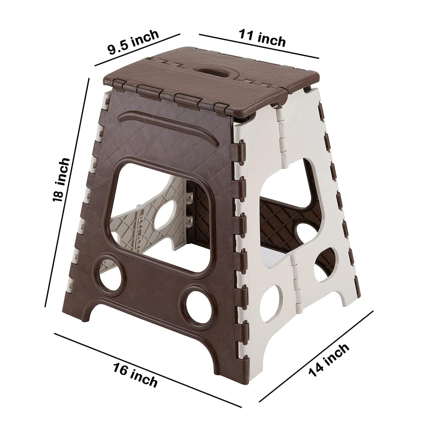 18 Inch Foldable Step Stool - Compact & Portable with Non-Slip Surface - Supports 95 Kg - Happy Price - Image 6