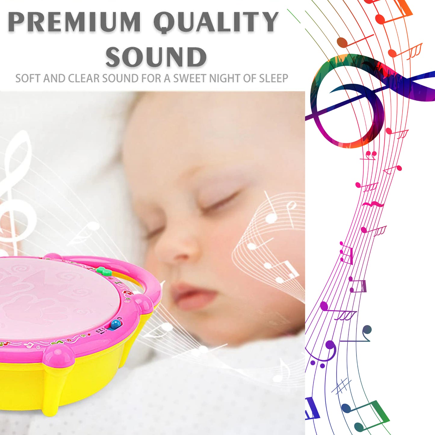 Flash Drum Toys For Kids With Light  Musical Sound Colorful Plastic Baby Drum Musical Toys For Children Baby Toy Instrument Best Gift For Boys  Girls. - Happy Price - Image 2