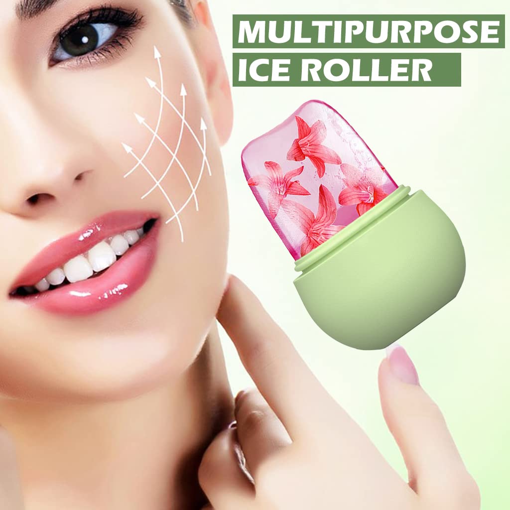 Ice Roller For Face Massage  Eye Anti-leak Silicone Ice Face Roller Ice Mould With Cleansing Brush Ice Facial Roller For Eliminate Edema  Calm Skin Shrink Pore Women Skin Care - Happy Price - Image 2