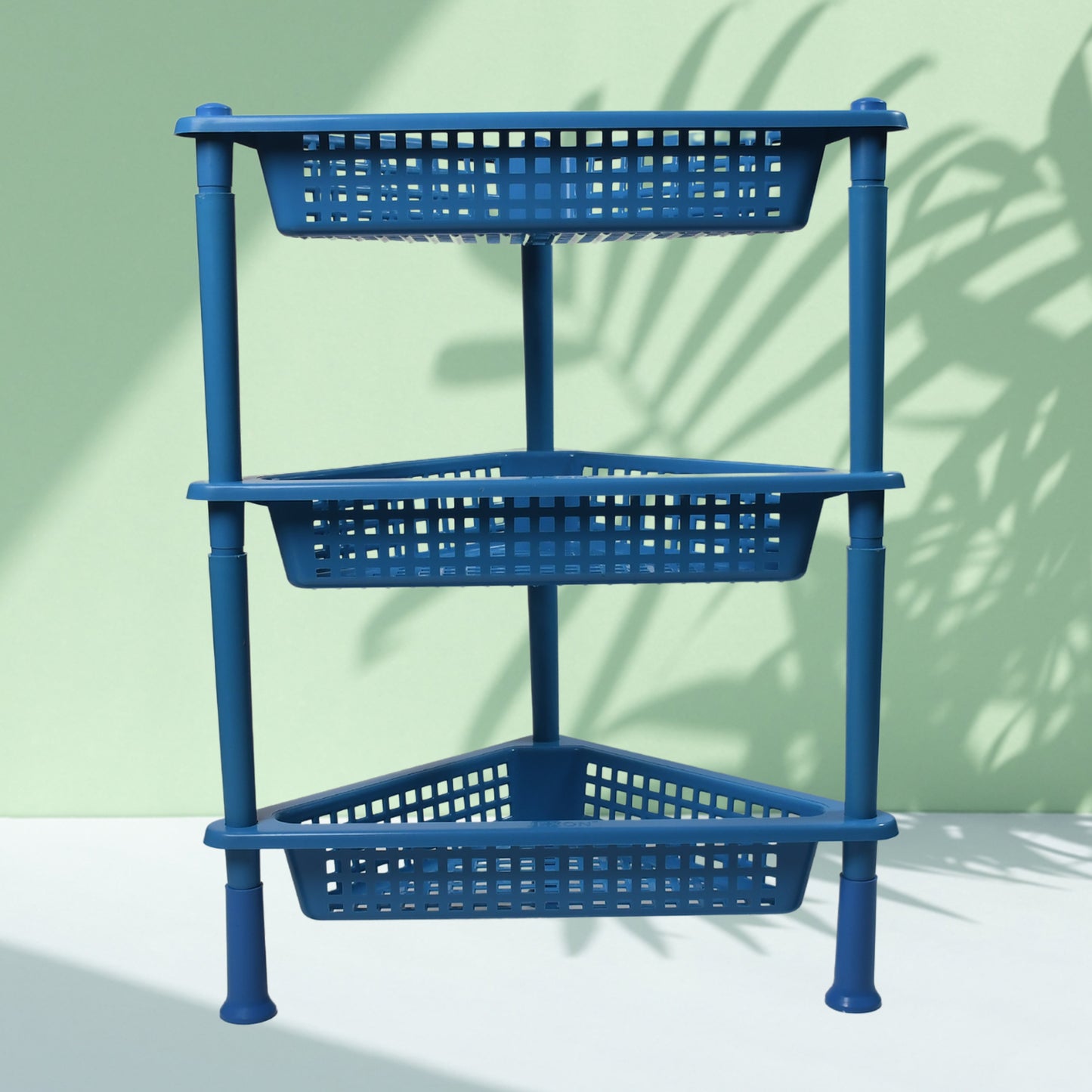 Triangle Storage Plastic 3-tier  Rack Shelf For Kitchen Living Room Bathroom Office - Happy Price - Image 7
