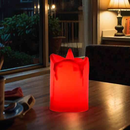 Flameless Melted Design Candles For Decoration (1 Pc) - Happy Price - Image 1