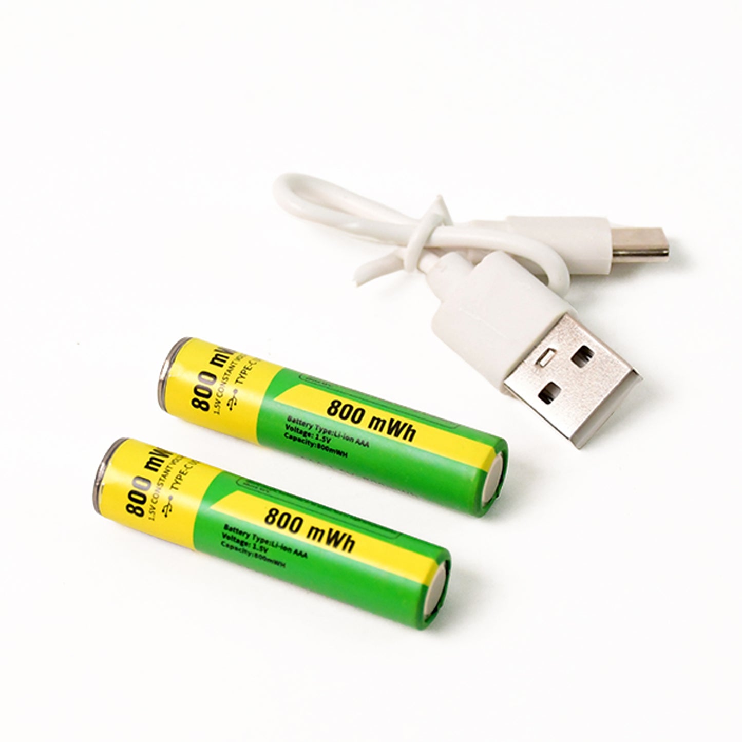 Aaa Rechargeable 800 Mwh Batteries With Recharging Cable (2 Pc Set) - Happy Price - Image 5