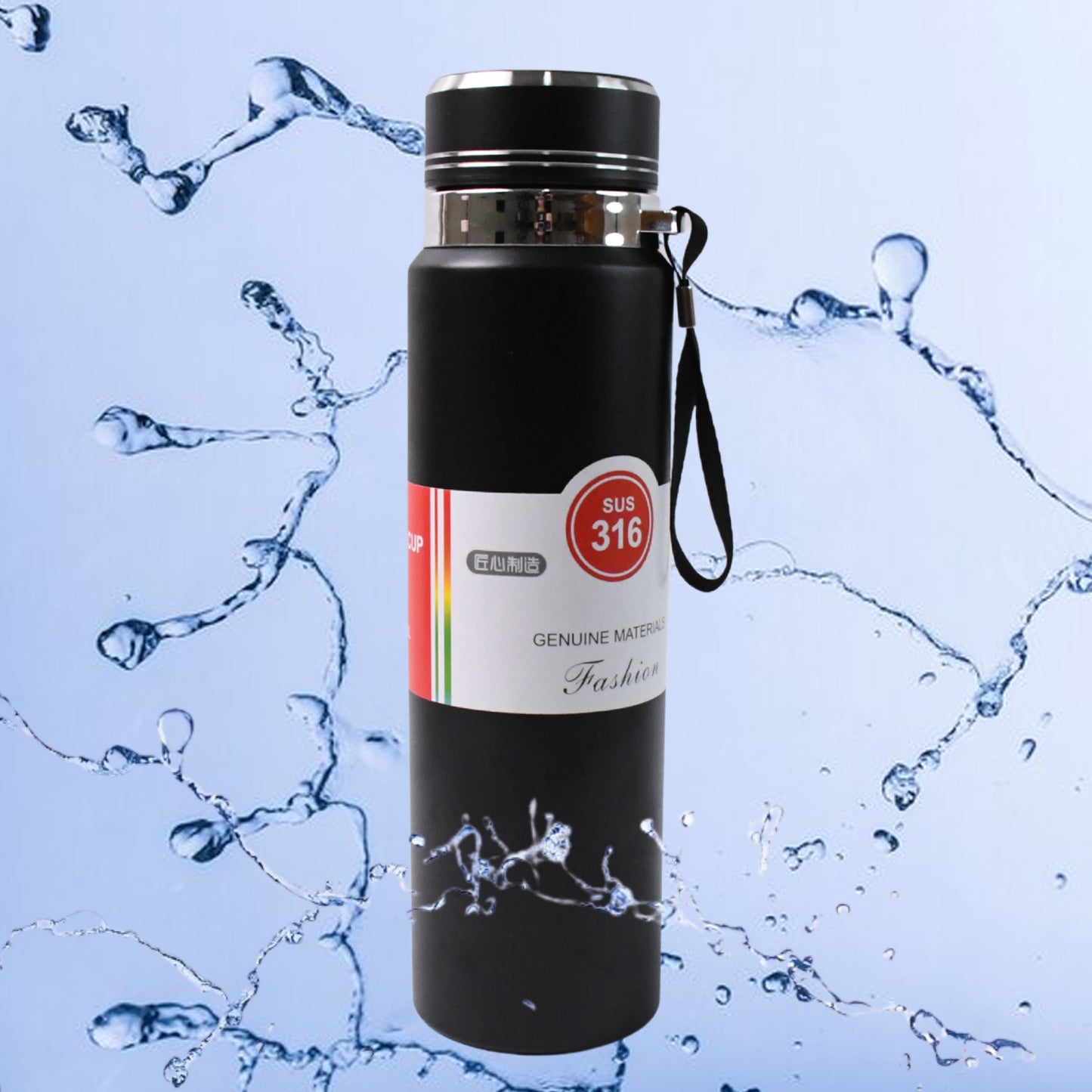 1000 ML Stainless Steel Double Wall Insulated Water Bottle - Happy Price - Image 3