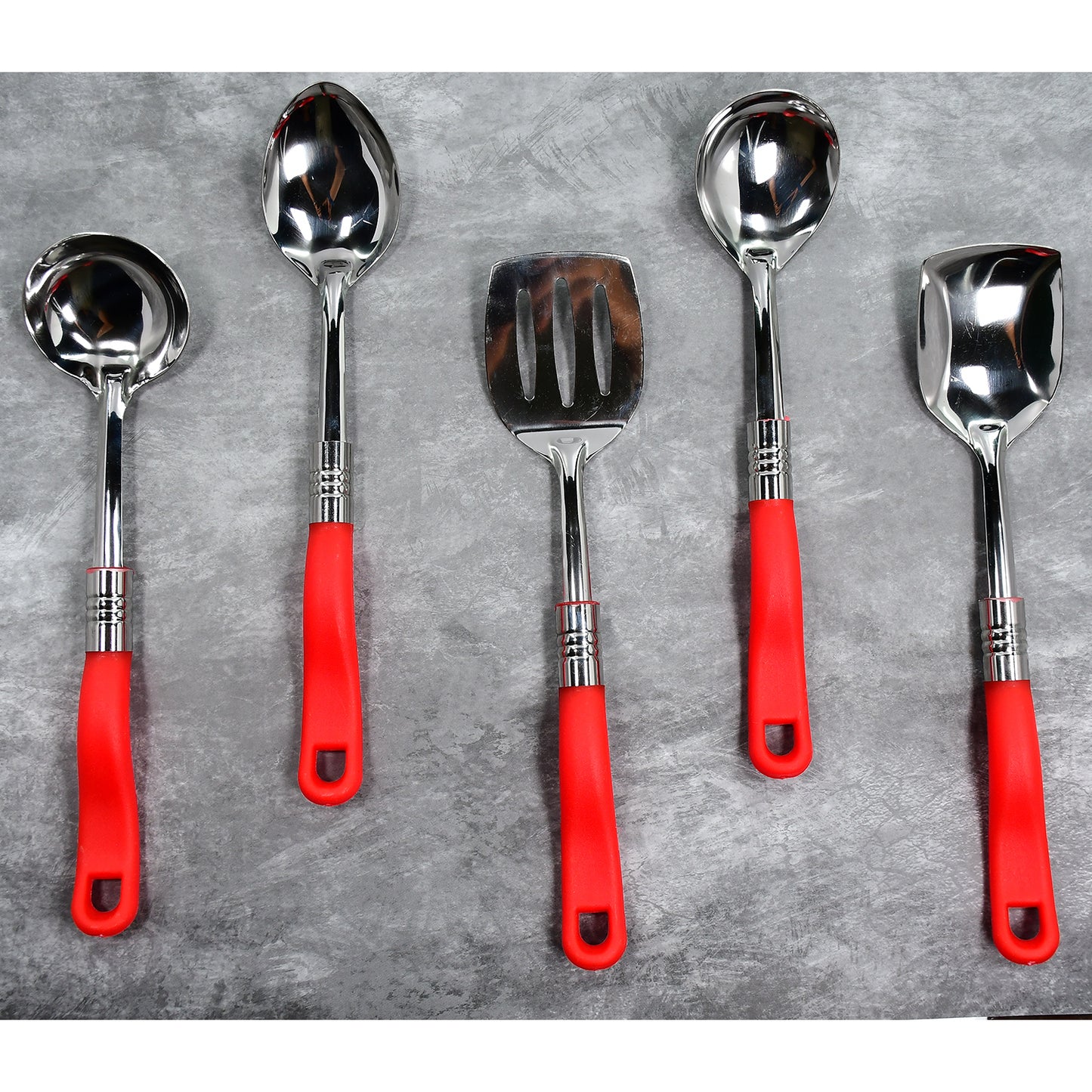 Stainless Steel Serving Spoon Set 5 Pcs. - Happy Price - Image 2