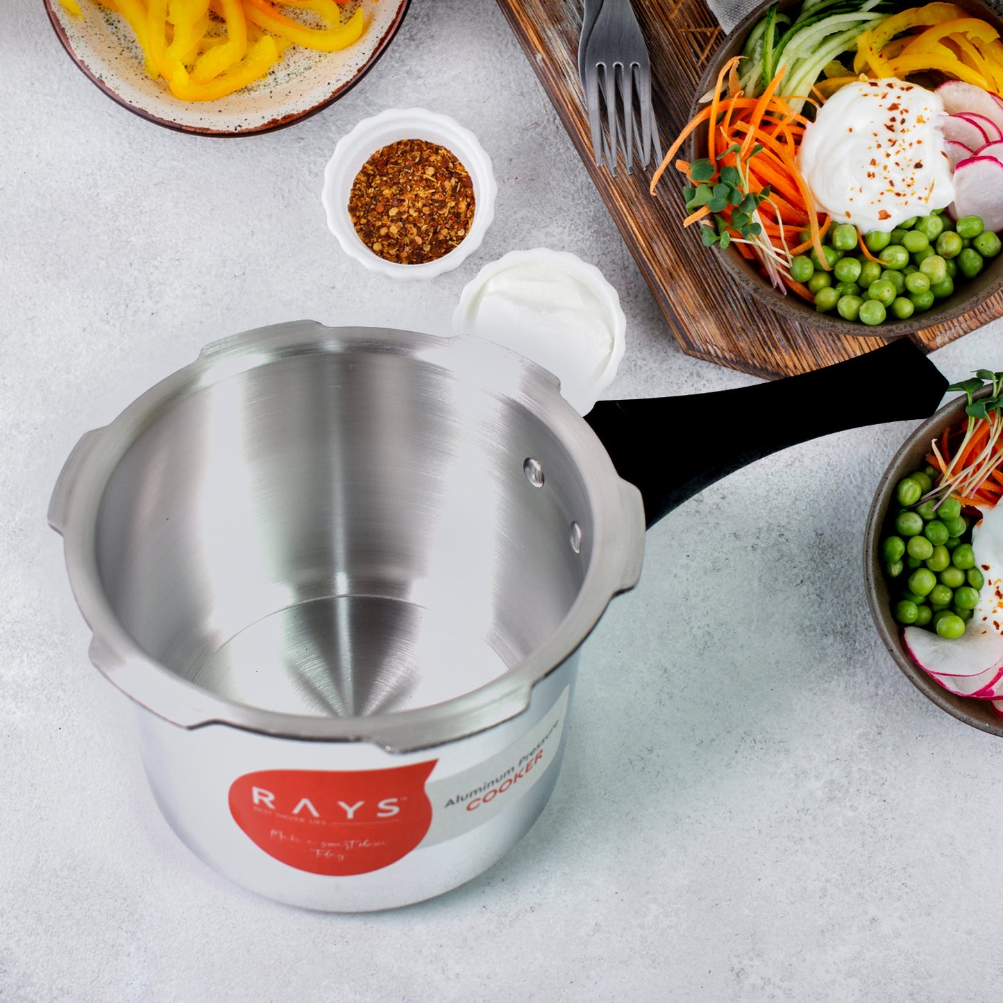 Aluminium Rays Aura Pressure Cookers With Outer Lid (3.5 Litres) - Happy Price - Image 5