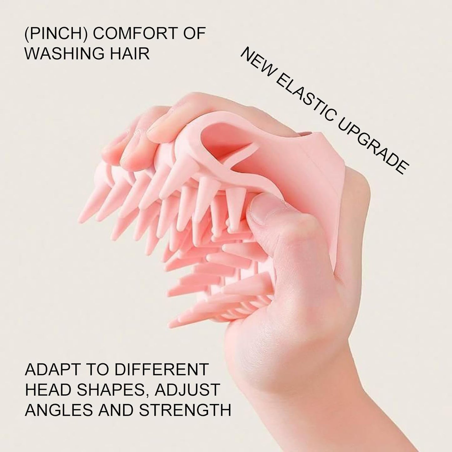 Silicone Scalp Massager Shampoo Brush with Handle for Deep Cleaning and Hair Growth - Happy Price - Image 4