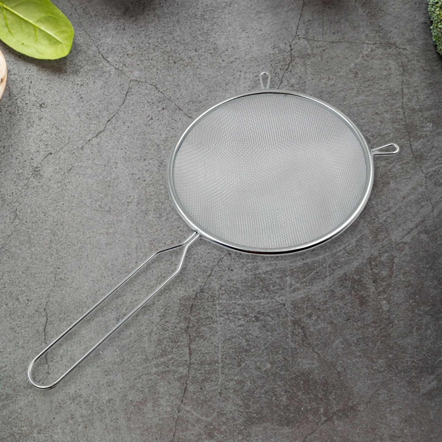 Big Mesh Strainer With Handle Stainless Steel Oil Straine Mesh Sieve Strainer(1 Pc) - Happy Price - Image 3