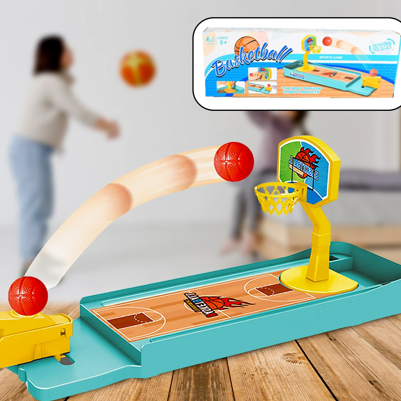 Mini Table Top Finger Basketball Game For Kids - Desktop Game For Kids  Adults Basketball Finger Bowling Game Fun Indoor Finger Bowling Game For Boys  Girls Family Board Game - Happy Price - Image 2