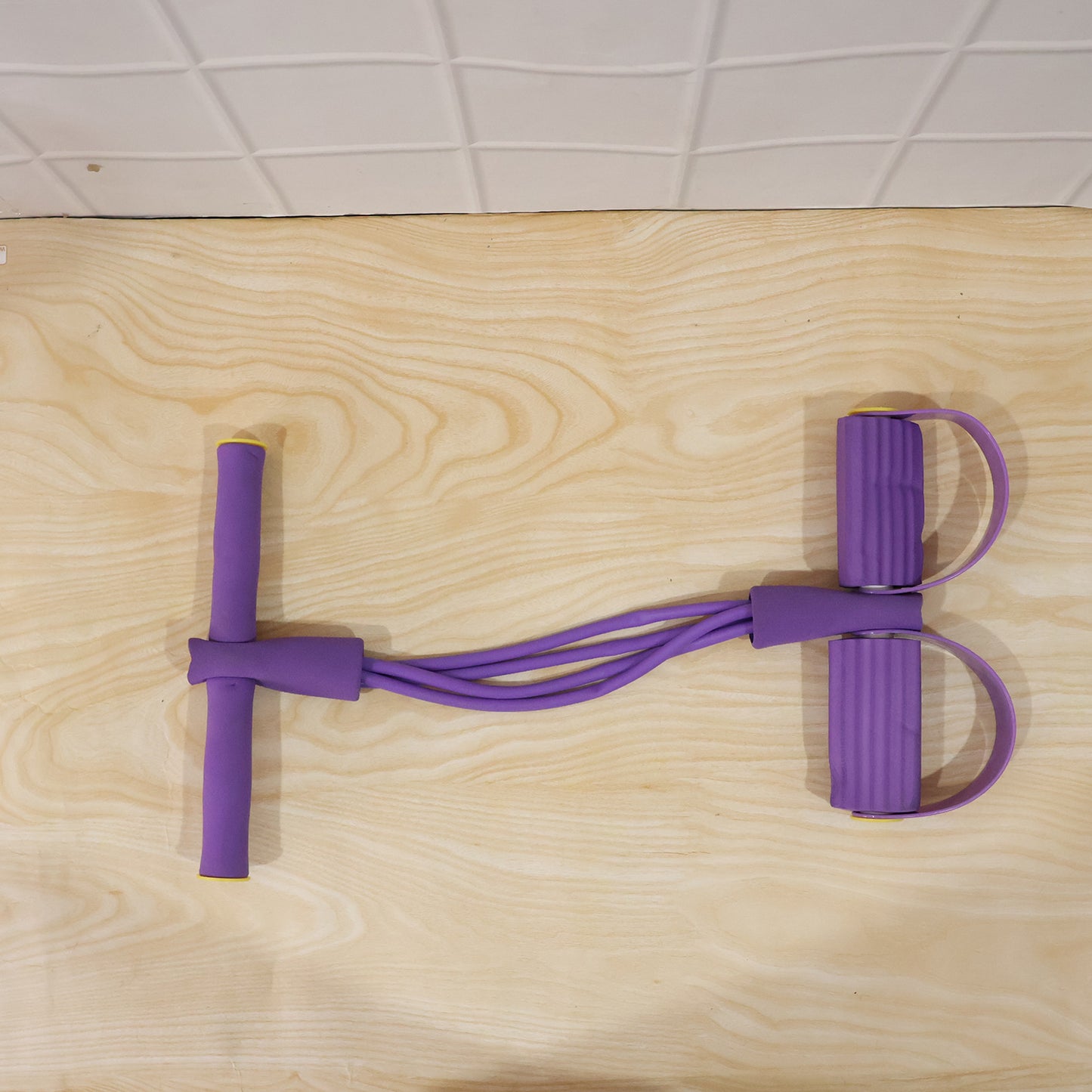 Portable Pull Rope Exerciser with Foot Pedals - Full Body Workout (1 Pc) - Happy Price - Image 7