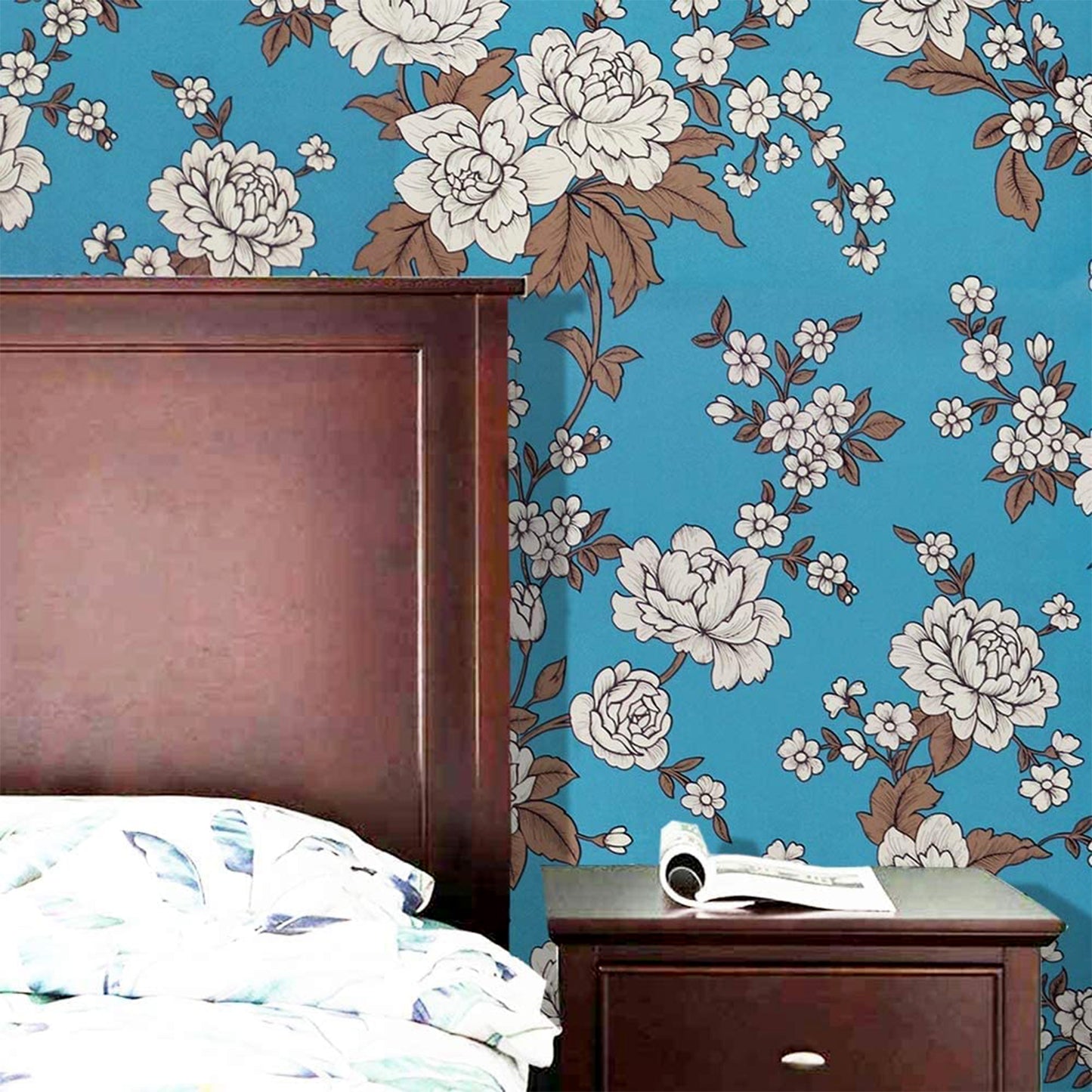 Floral Pattern Self-Adhesive Wallpaper Roll - 45 cm x 1 Meter (1 Pc) - Happy Price - Image 6