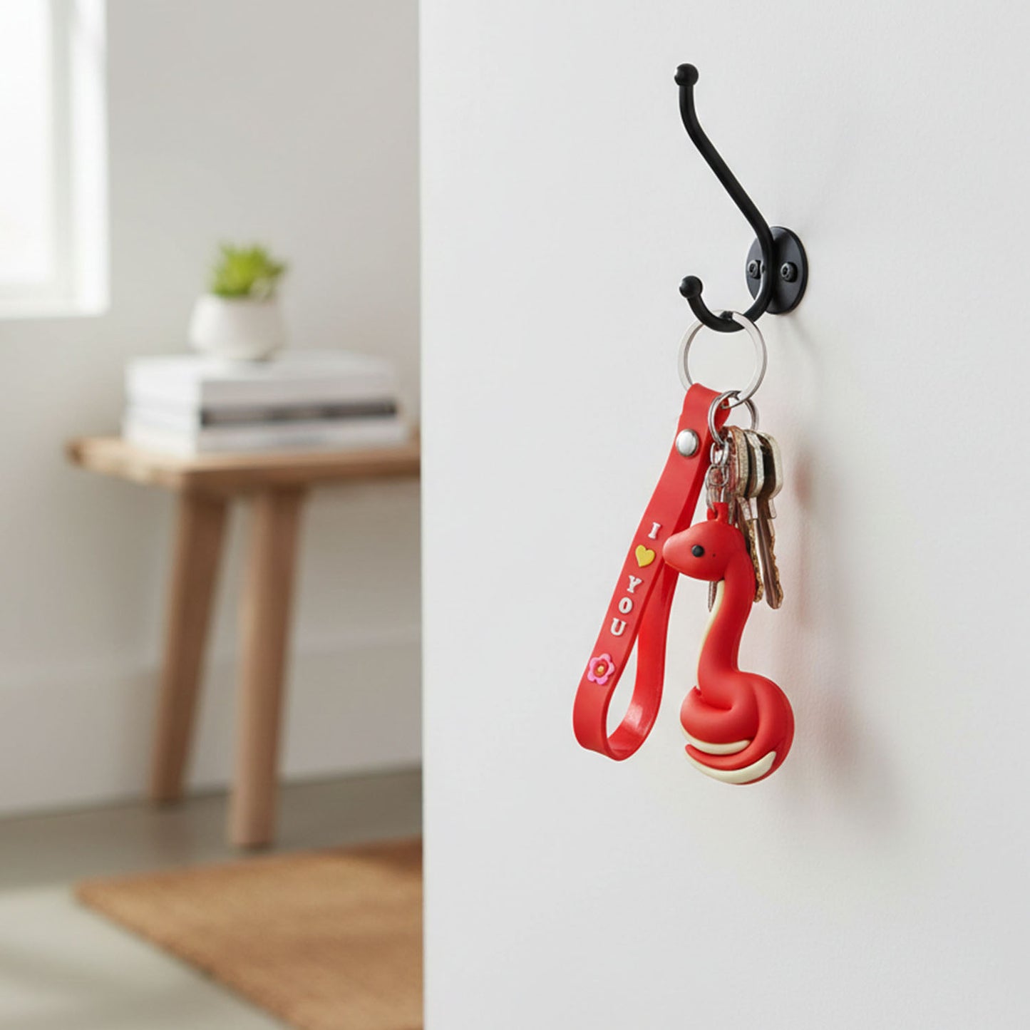 Cute Cartoon Snake Keychain with "I Love You" Strap - 1 Pc - Happy Price - Image 5