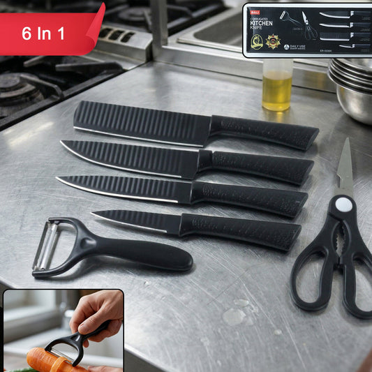 6 In 1 Premium Kitchen Knife Set (1 Set)