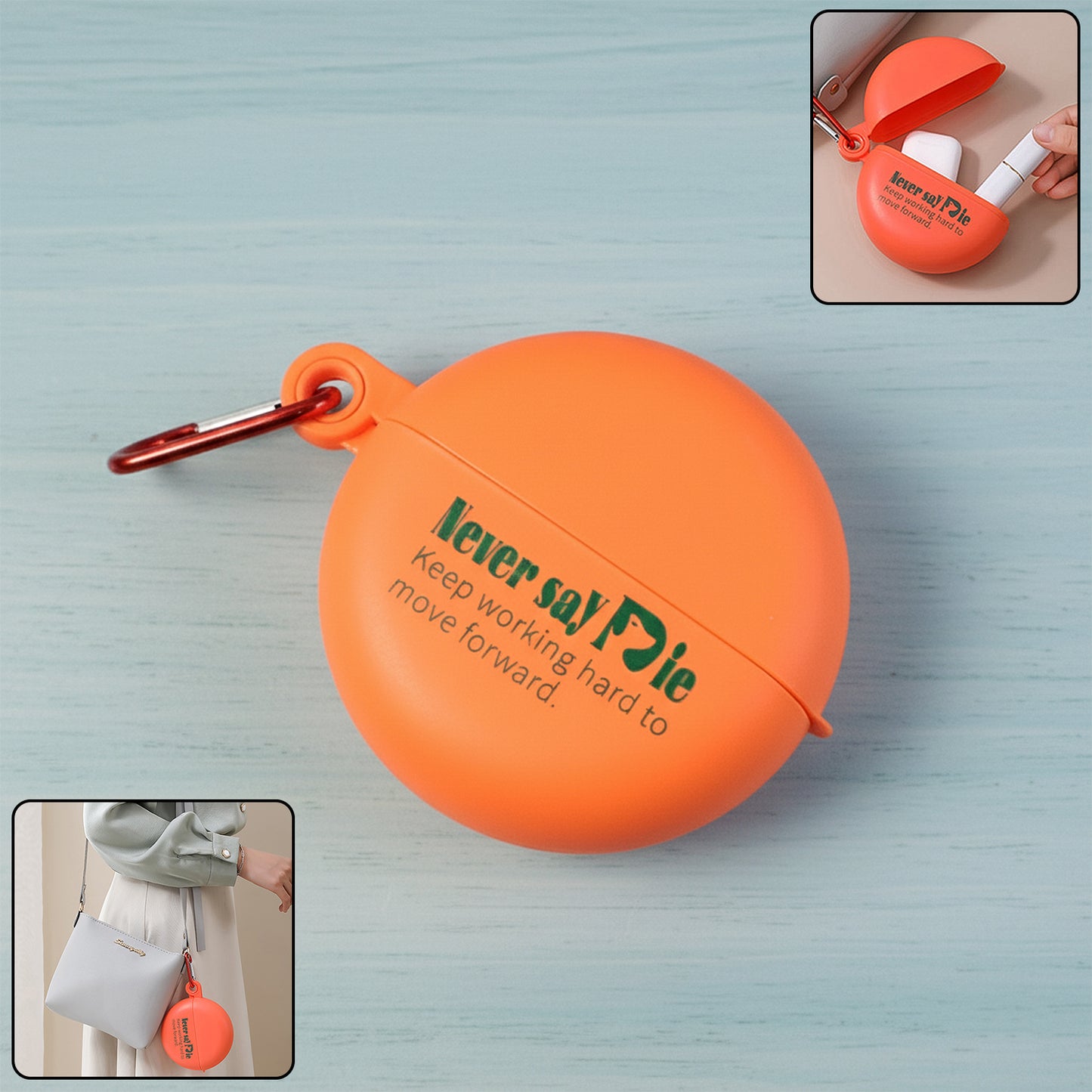 Portable Round Plastic Organizer Box with Keychain - 1 Pc - Happy Price - Image 2