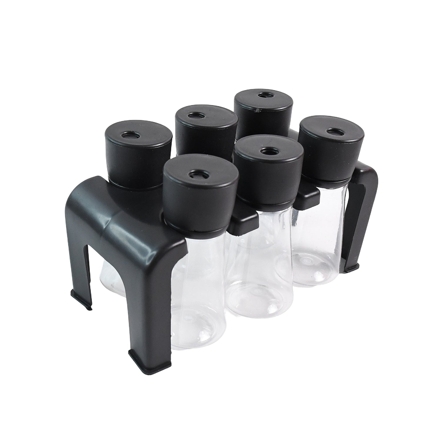 6-piece Plastic Spice Jar Set With Stand - Happy Price - Image 4
