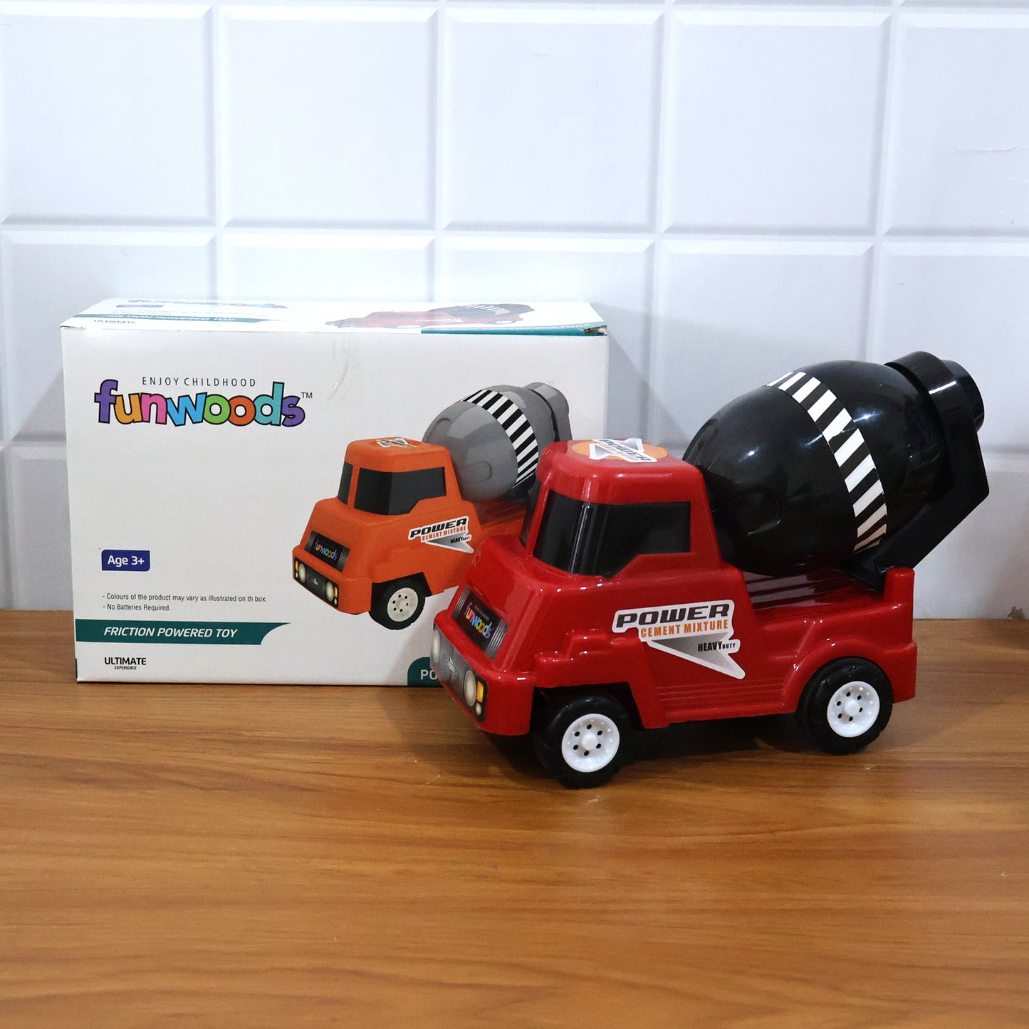 Funwoods Friction Powered Cement Mixer Toy Truck - 1 Pc - Happy Price - Image 3