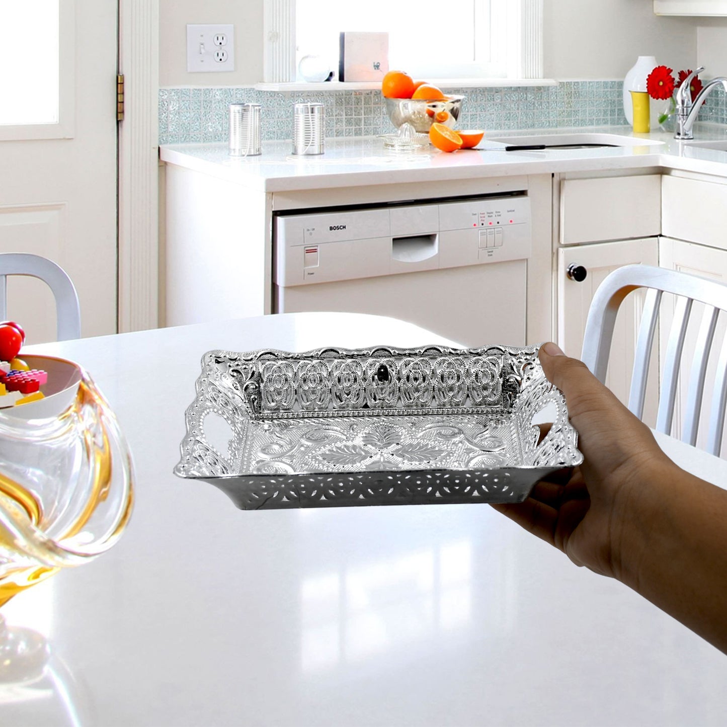 Decorative Mukhwas Serving Tray Serving Mukhwas Plate Fancy Candy Tray Dry Fruit Serving Tray - Happy Price - Image 2