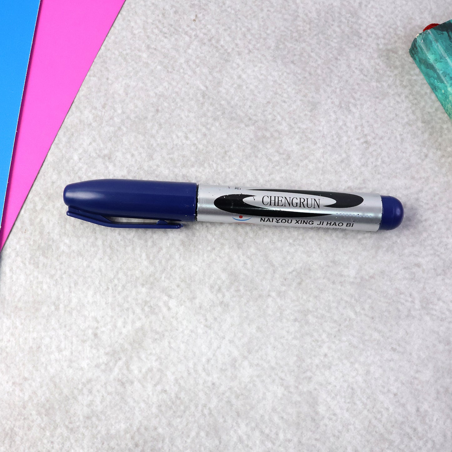 Permanent Blue Marker Pen - Quick Dry, Smudge Proof, Thick Tip (1 Pc) - Happy Price - Image 6