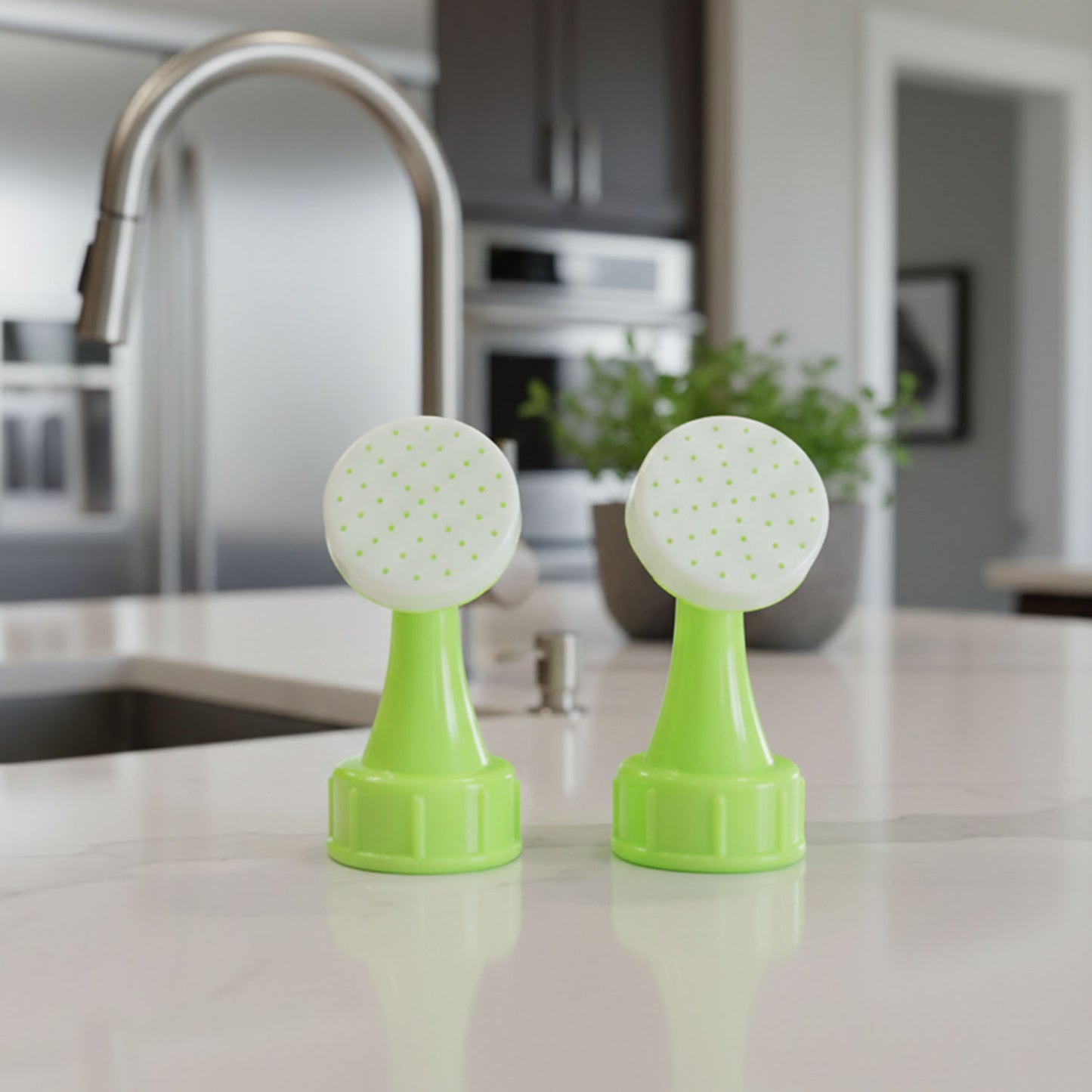 2 Pc Plant Watering Nozzle Sprinkler Head for Bottles - Gentle Shower for Home Garden - Happy Price - Image 3