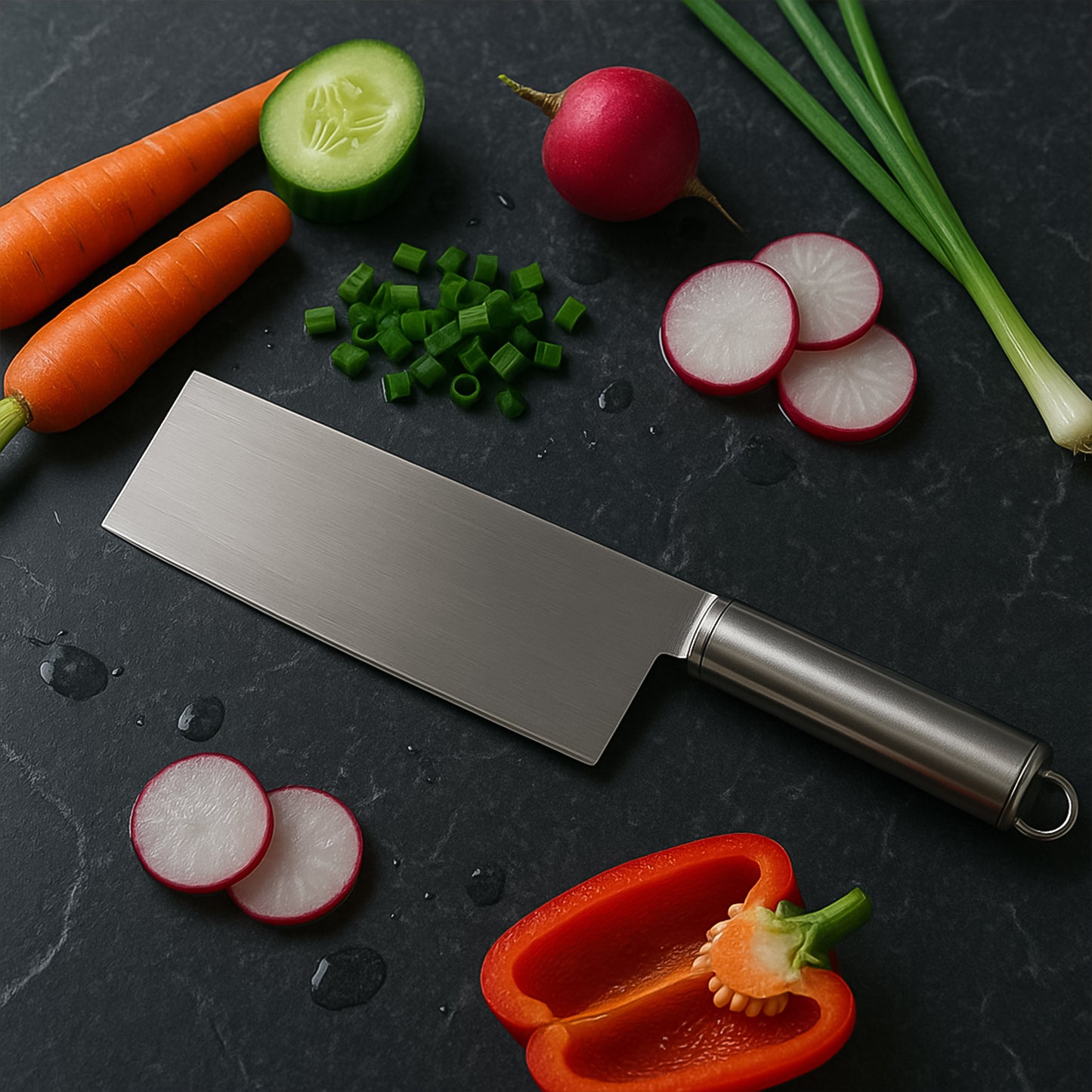 Premium Stainless Steel Vegetable Cleaver Knife - 1 Pc - Happy Price - Image 3
