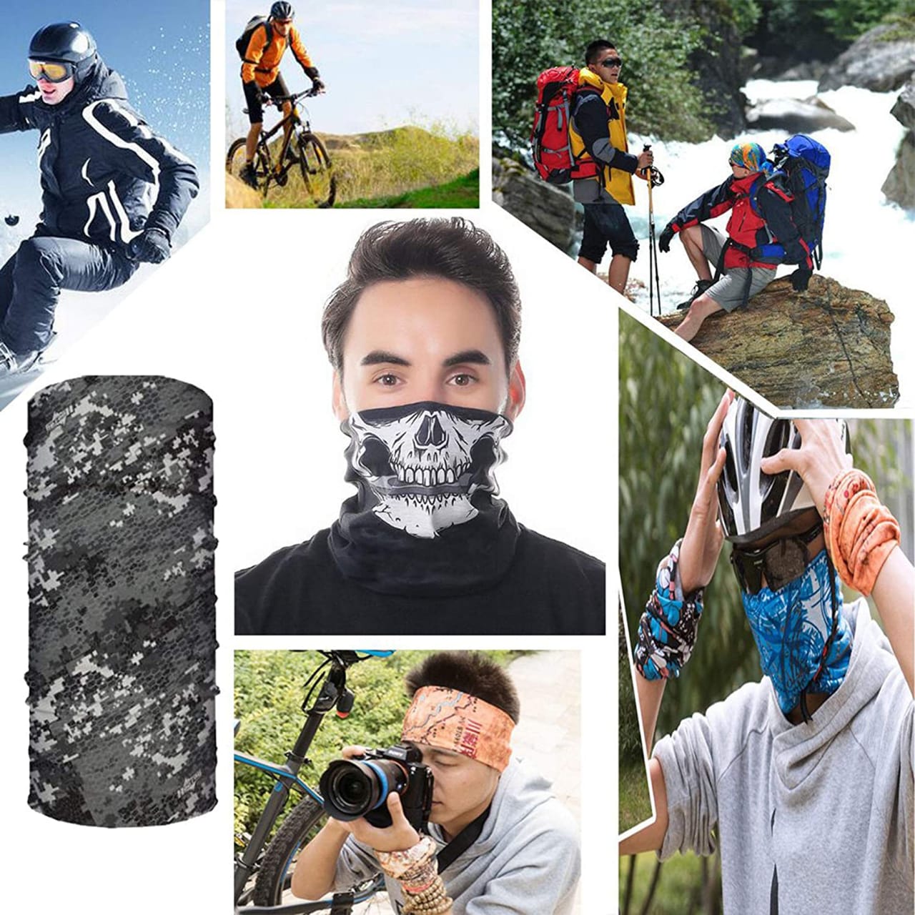 Multifunctional Neck Gaiter Headband for Dust & Sun Protection - Unisex Headwear - Happy Price - Image 5