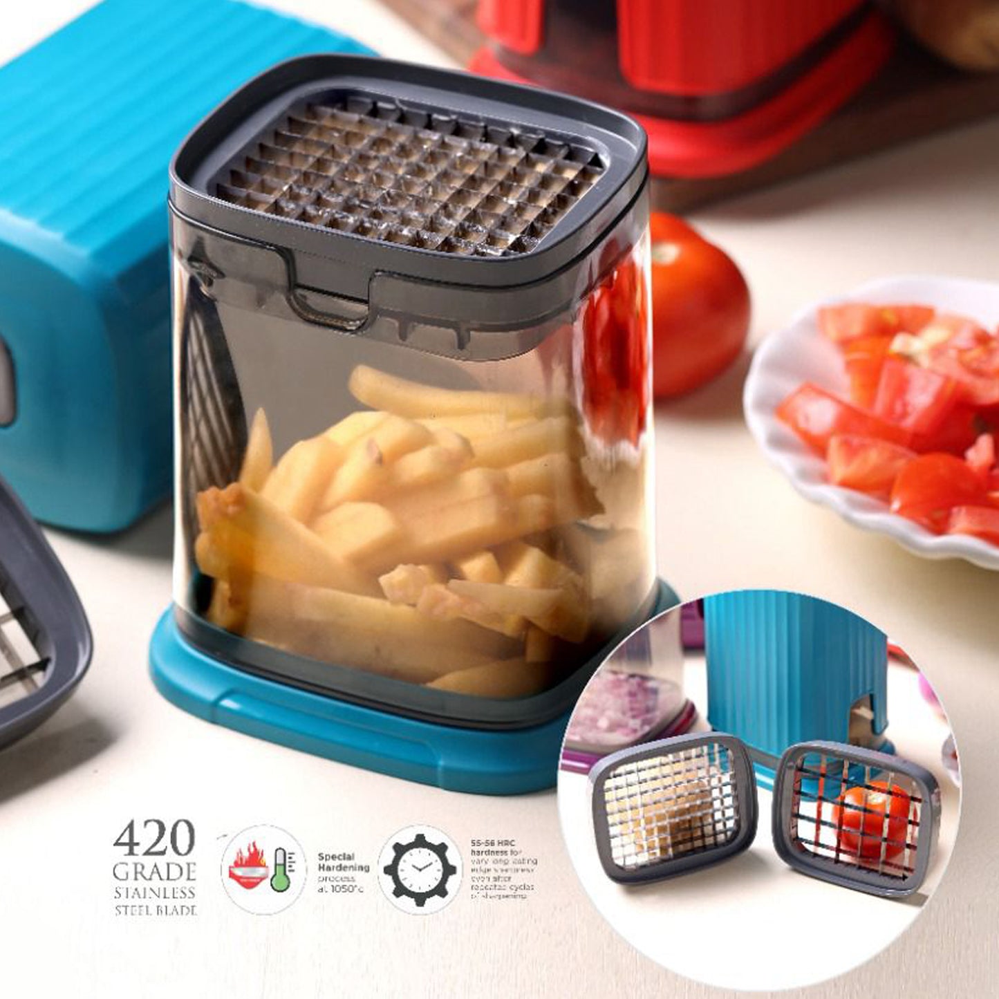 Supermom Multipurpose Onion Garlic  Vegetable Chopper (1 Pc) - Happy Price - Image 7