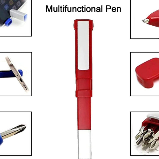 Pen-shaped Phone Holder With Screwdriver Sets Multi-function Pen 4 In 1 Tech Tool Pen Portable Phone Tools With Capacitive Stylus Ball Point Pen Mobile - Happy Price - Image 1