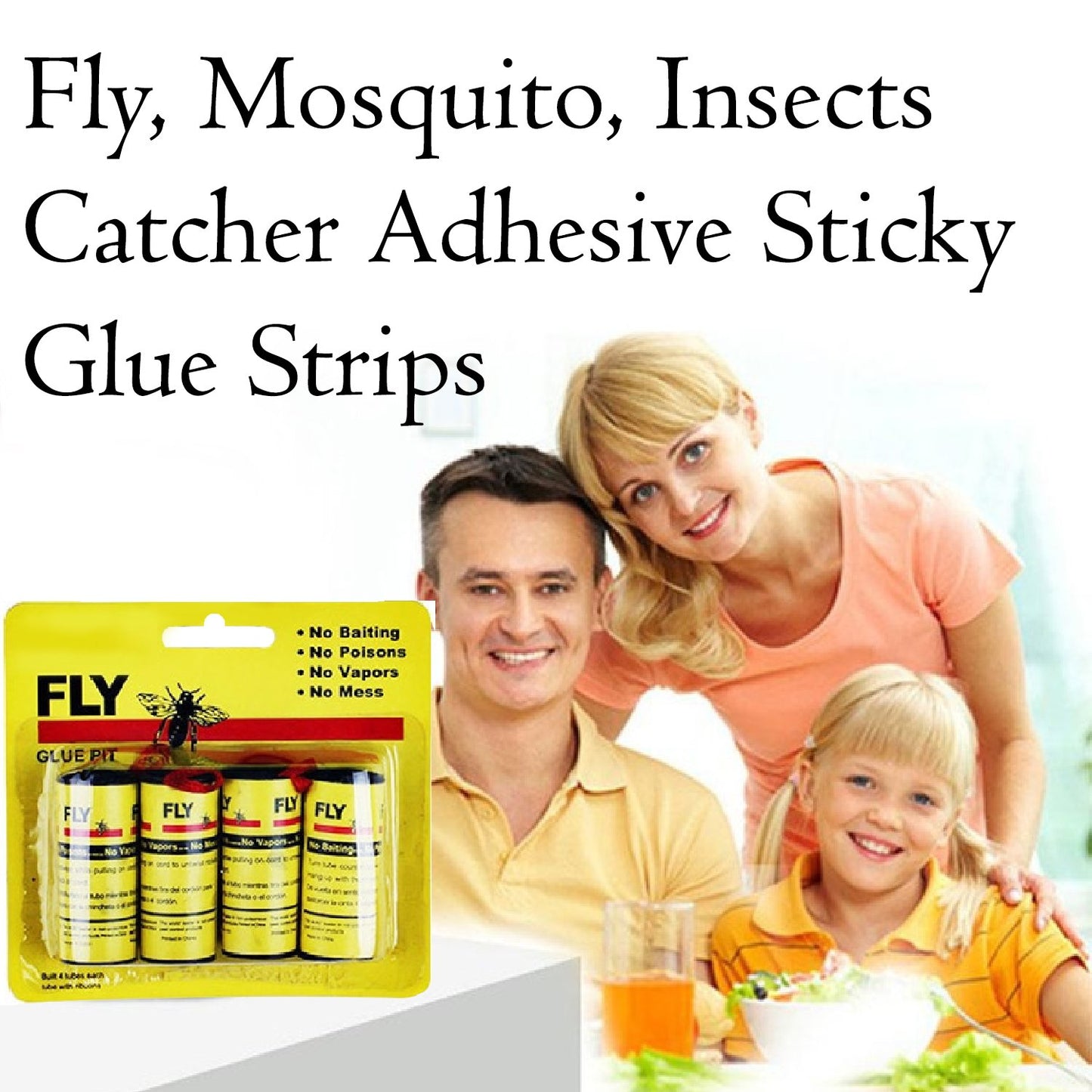 Fly Mosquito Insects Catcher Adhesive Sticky Glue Strips - Happy Price - Image 2