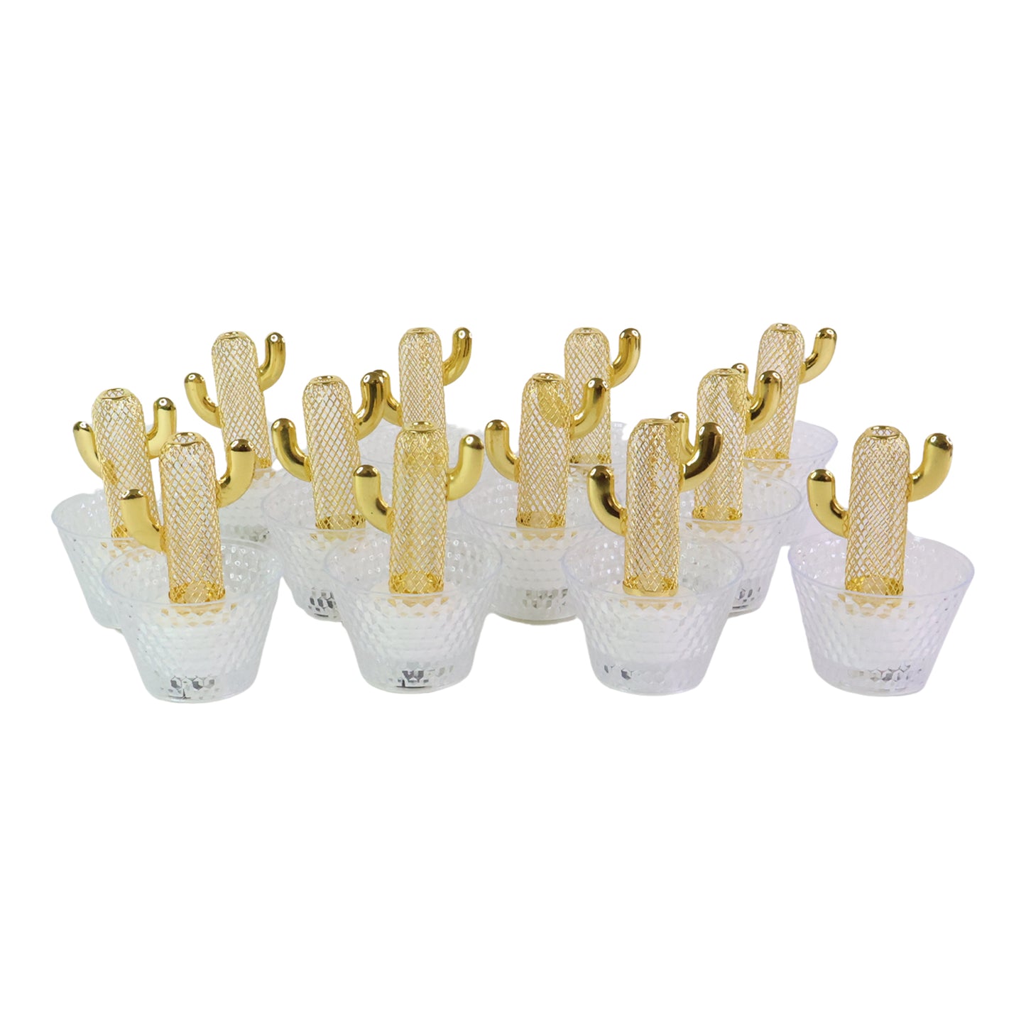 Decorative Cactus LED Tealight Candles - 12 Pc Set - Happy Price - Image 2