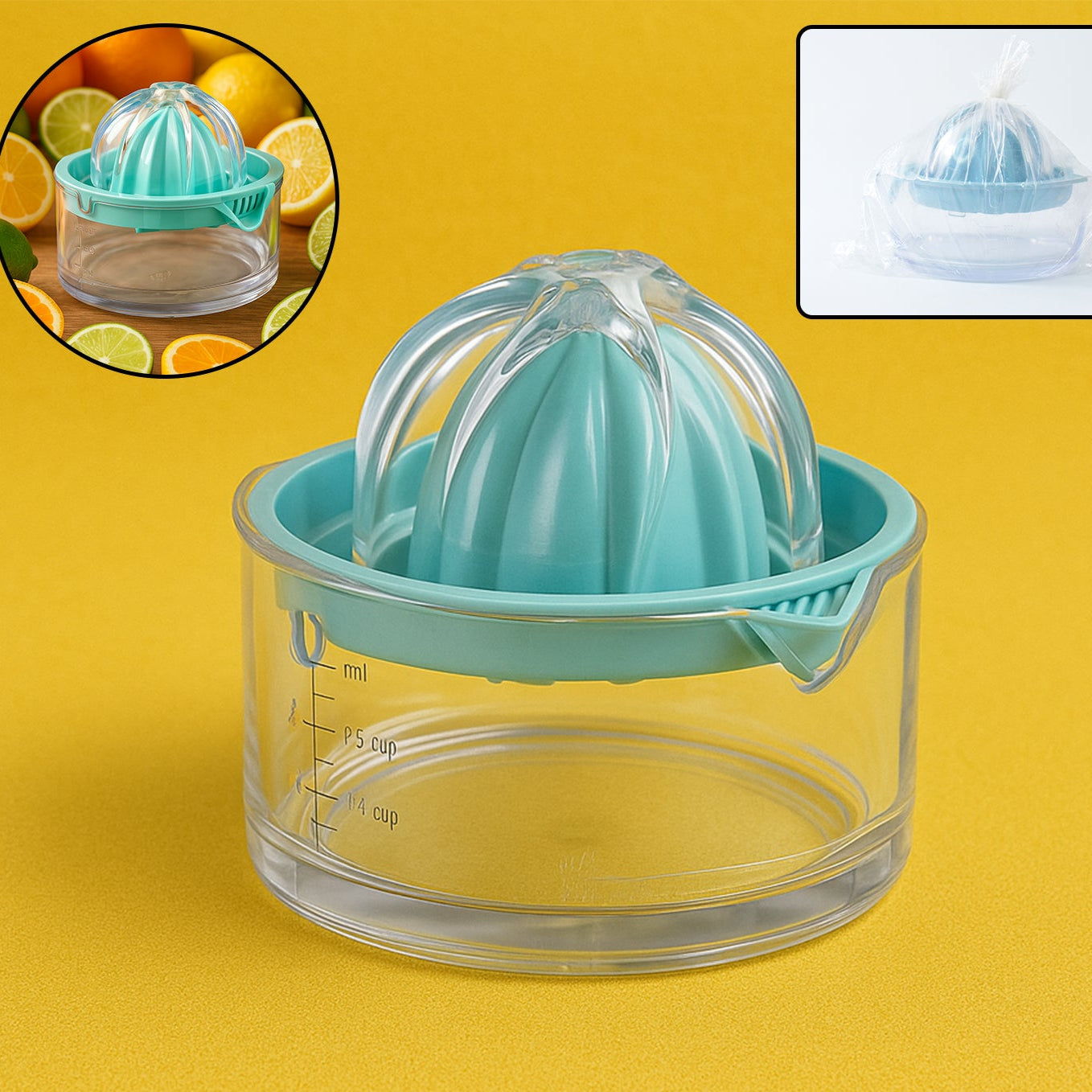 Manual Citrus Fruit Juicer With Measuring Cup - Happy Price - Image 1