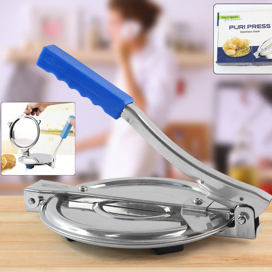 Stainless Steel Manual Puri Press Maker - Medium Size Kitchen Tool - Happy Price - Image 1