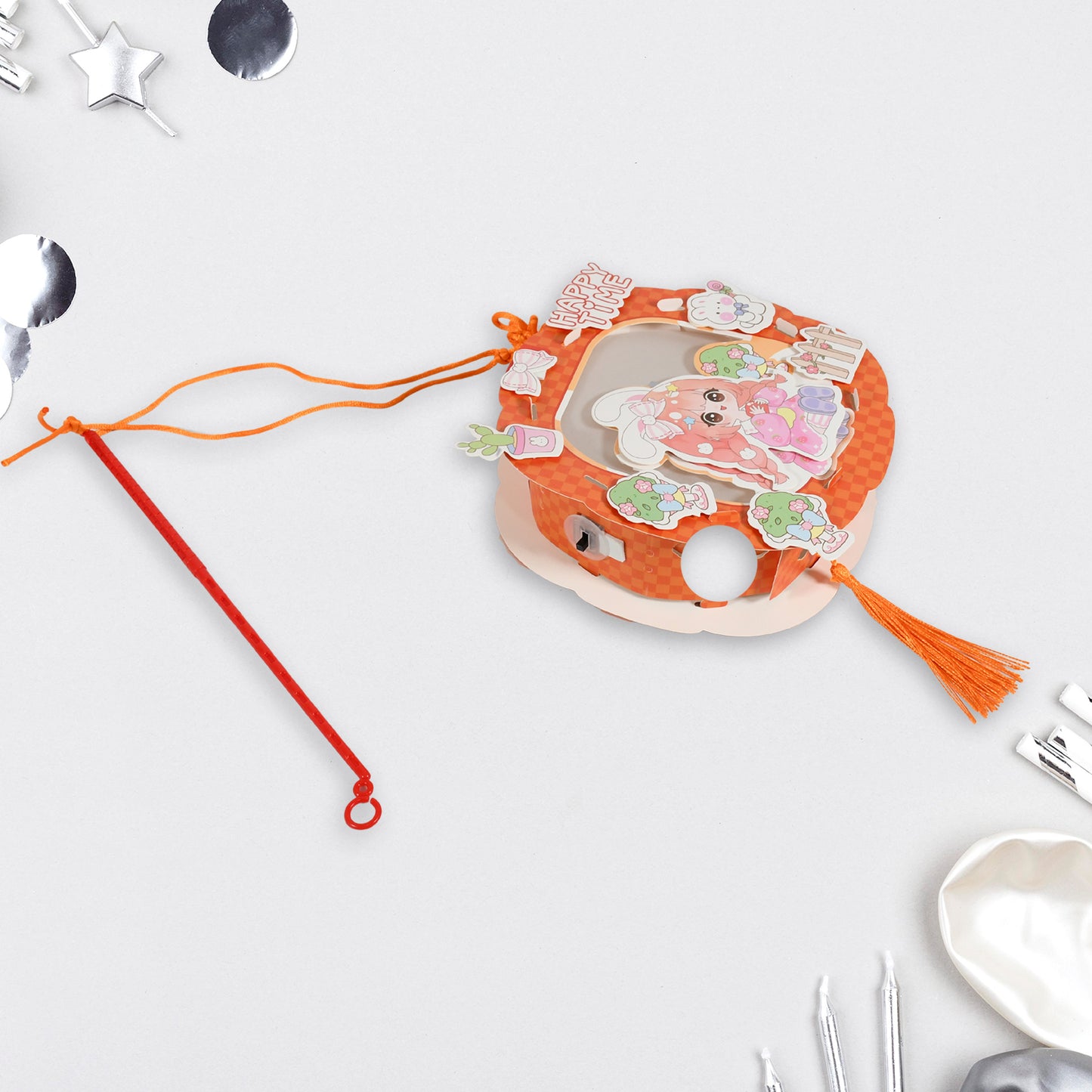 Diy Traditional Lanterns Handmade Cartoon Paper Lanterns Antique Portable Lantern Hollow-out Projection Luminescent Led Lamp Diy Hanging Paper Lanterns For Festival Party Decor - Happy Price - Image 6