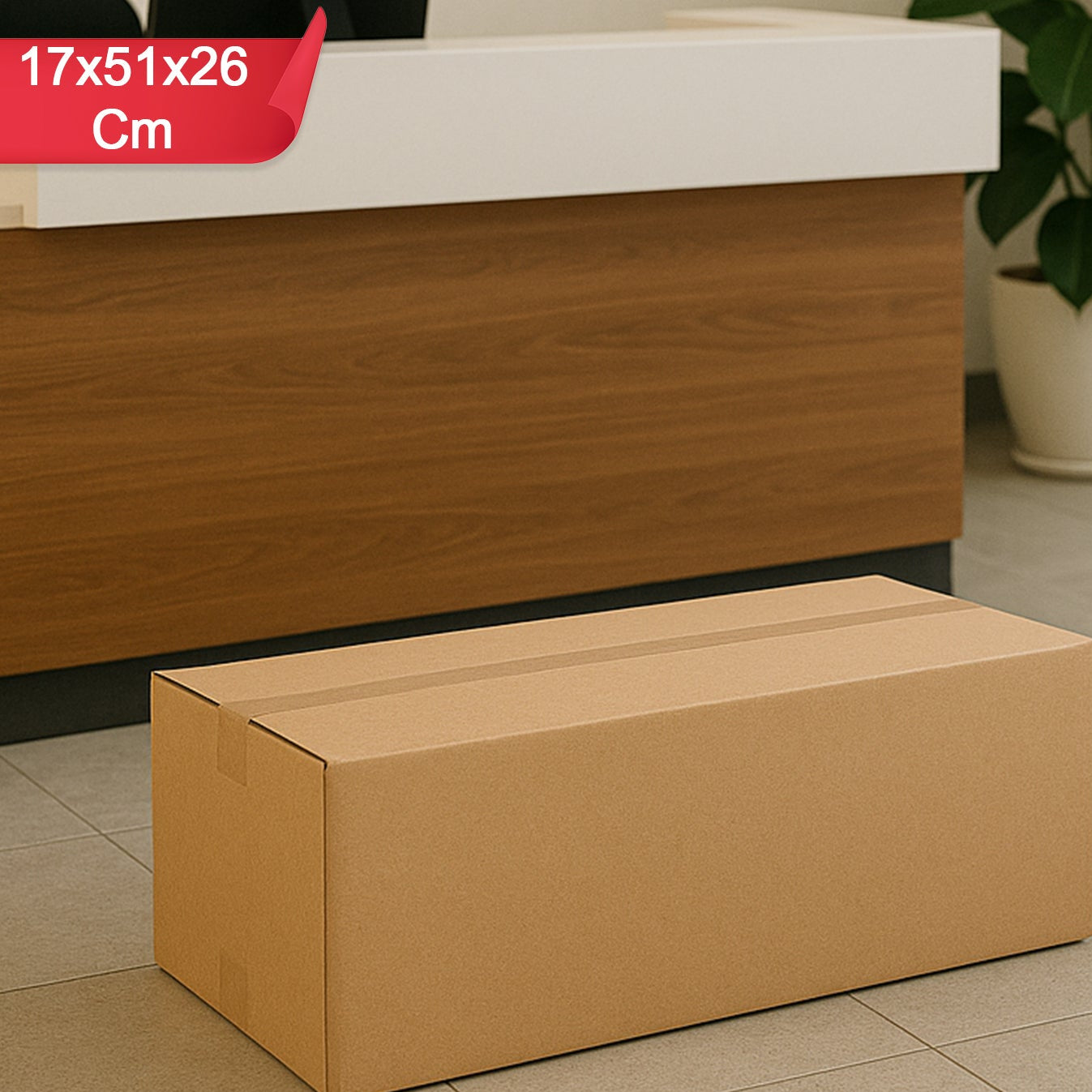 Heavy-duty Brown Box For Product Packing (17x51x26 Cm  1 Pc) - Happy Price - Image 1