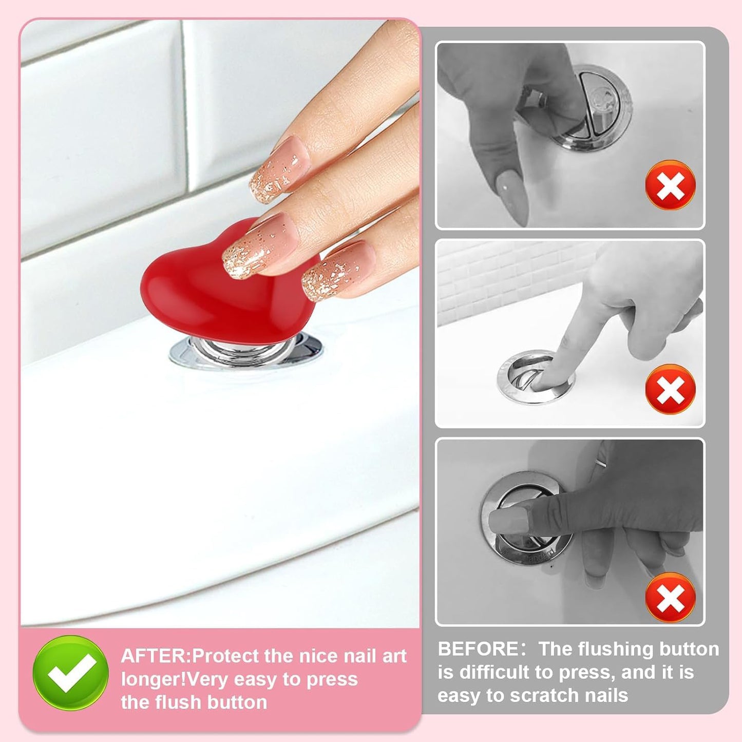 Heart Shaped Cabinet Knobs and Drawer Pulls - Set of 4 - Happy Price - Image 3